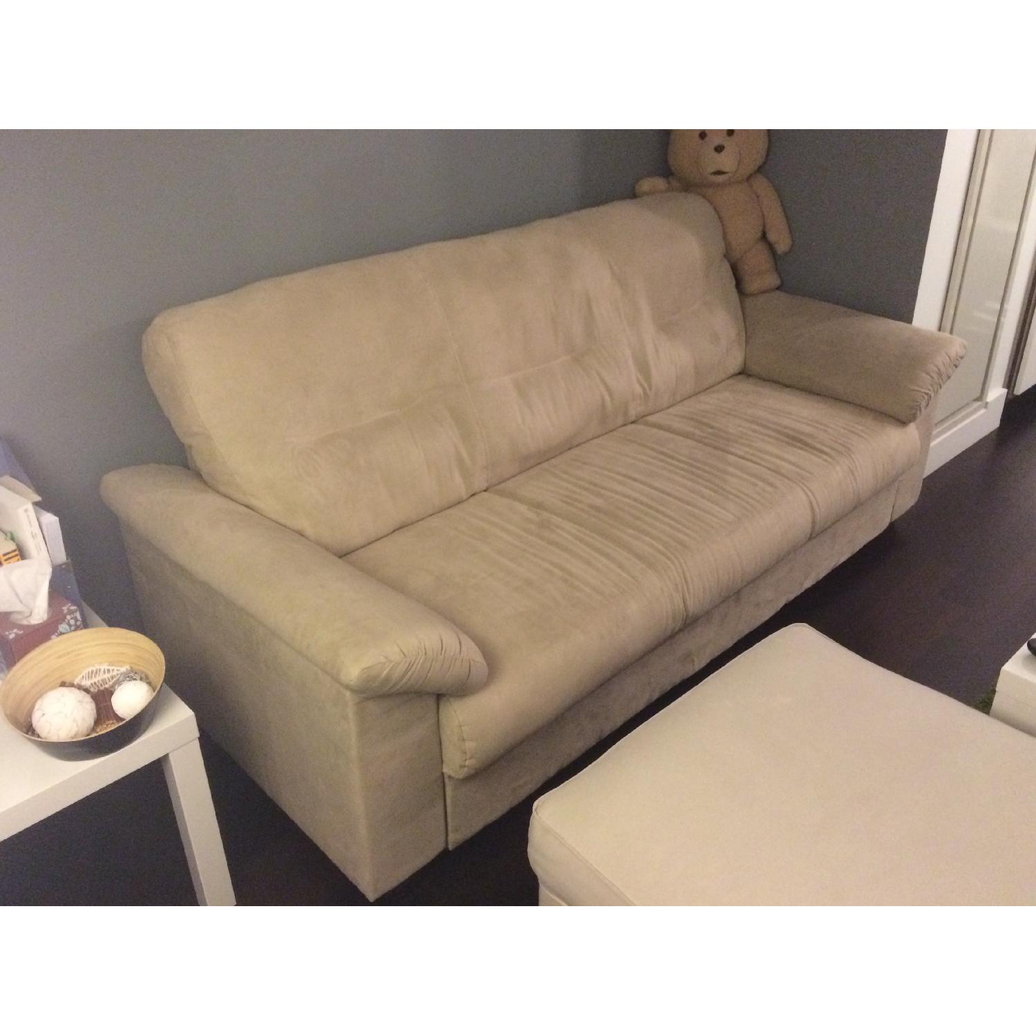 Ikea Sofa + Ottoman - image-2