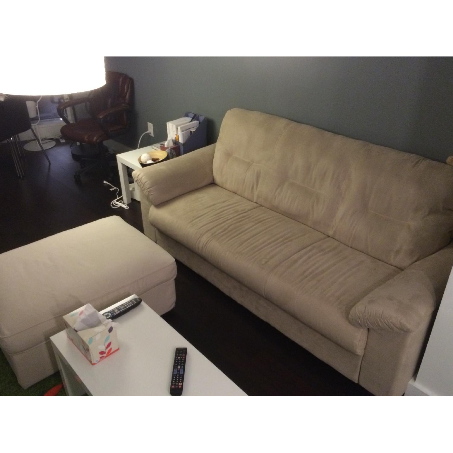 Ikea Sofa + Ottoman - image-3