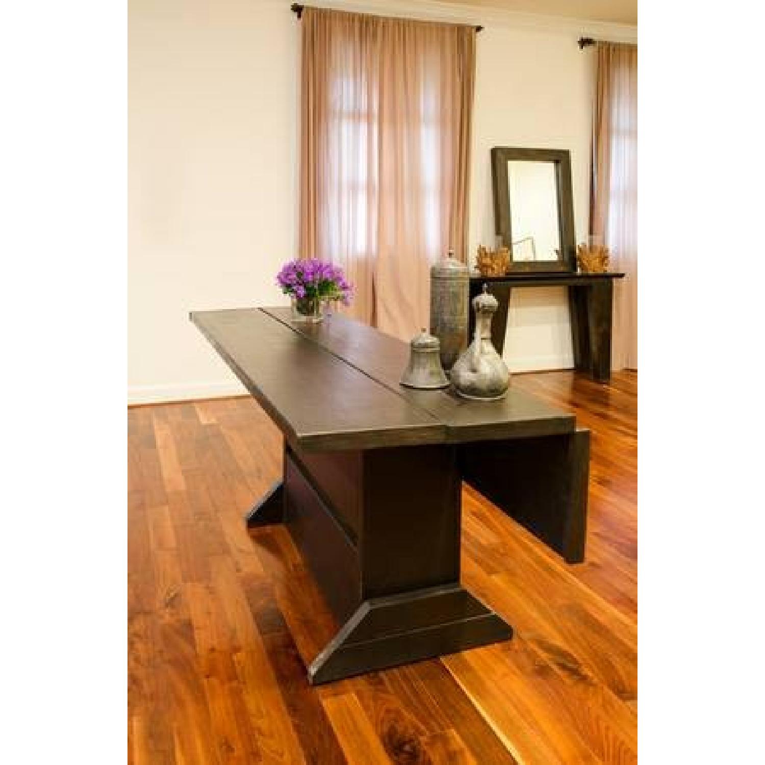 Modern Rust Dining Table - AptDeco