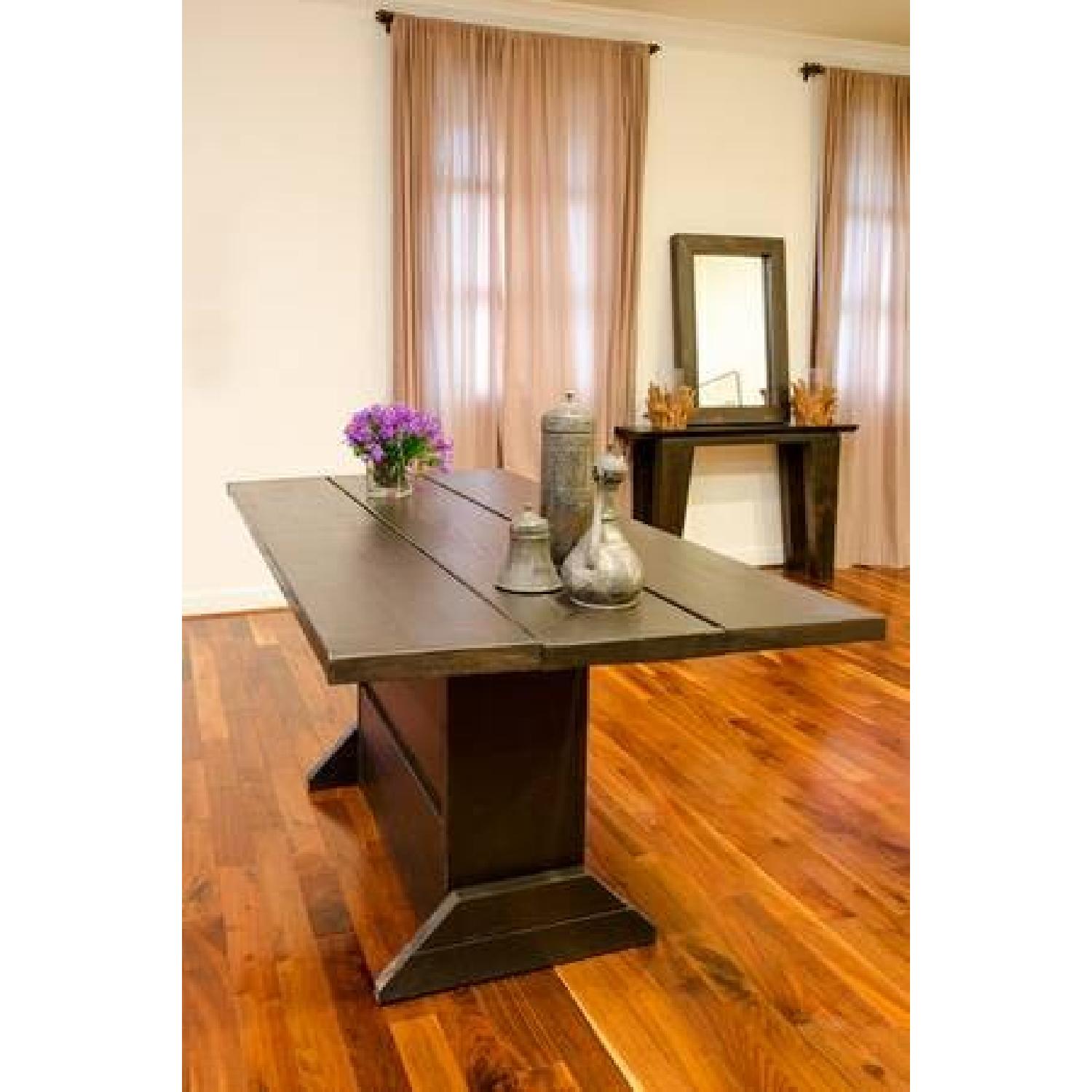 Modern Rust Dining Table - AptDeco