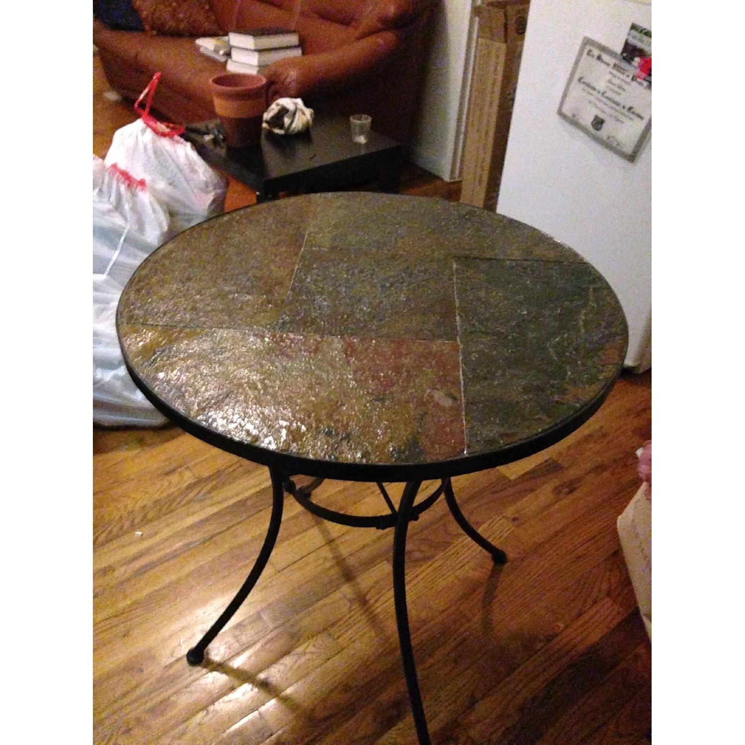 4D Concepts Round Bistro Table with Slate Top - image-1