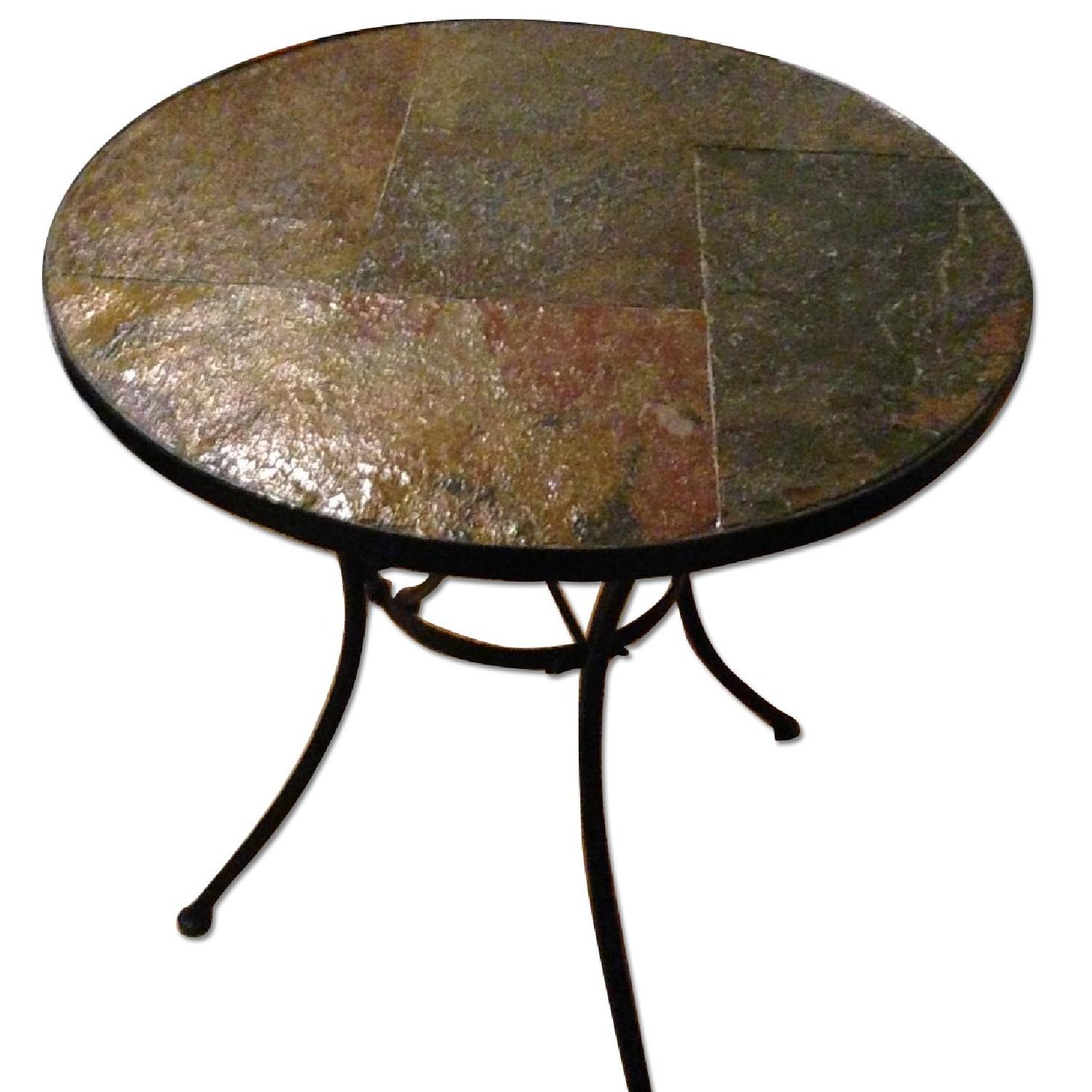 4D Concepts Round Bistro Table with Slate Top - image-0