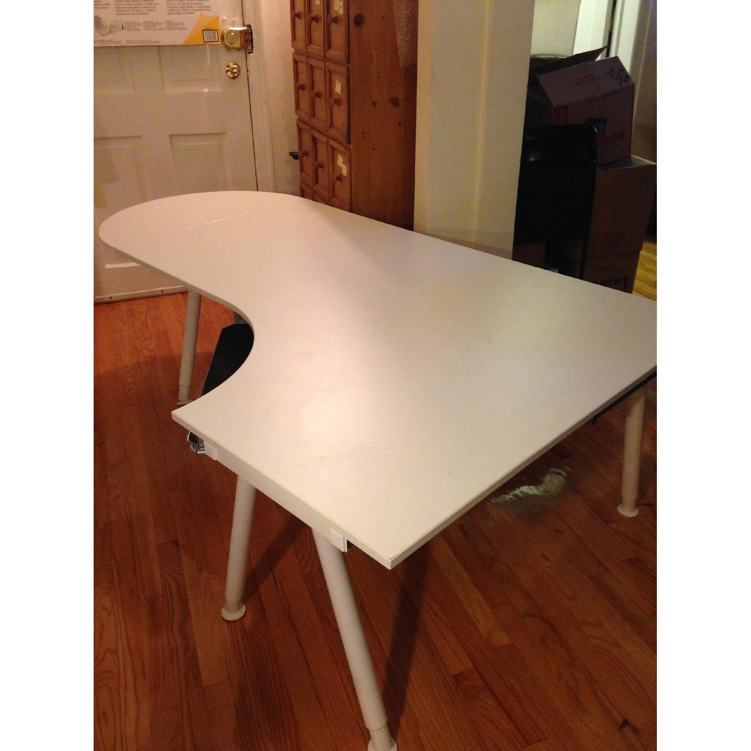 Ikea Galant Corner Desk w/ Keyboard Tray AptDeco