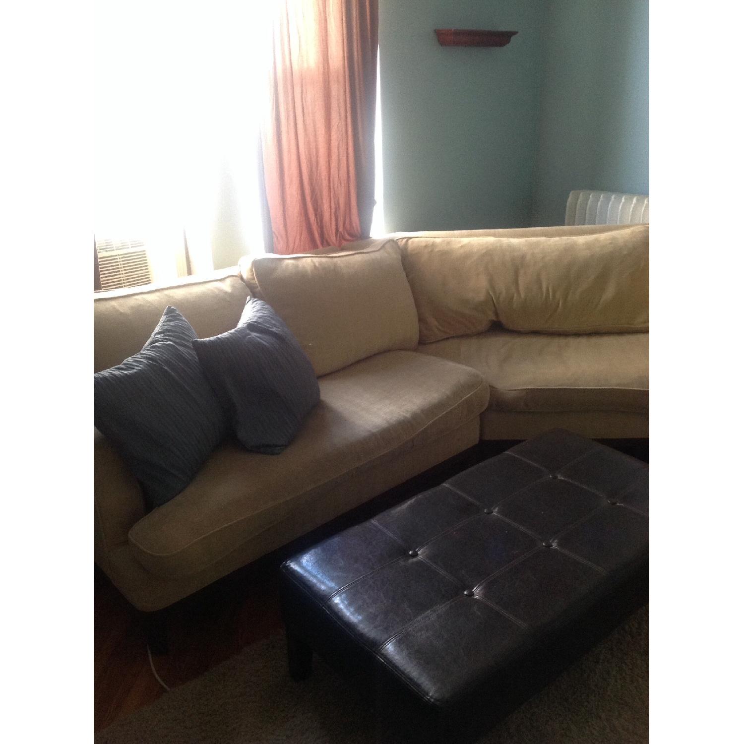 Custom Made Goose Down Sectional Sofa AptDeco