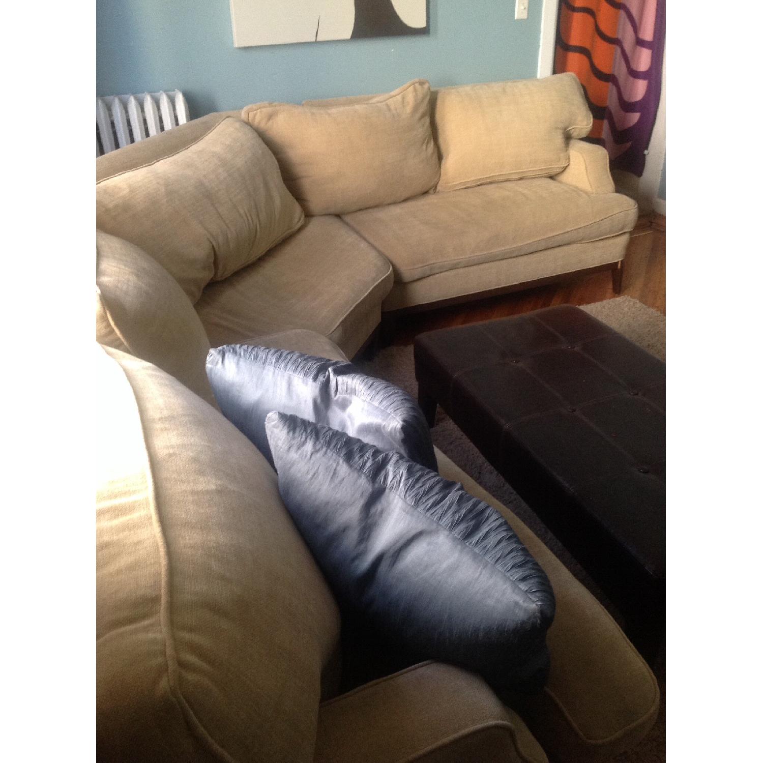 Custom Made Goose Down Sectional Sofa AptDeco