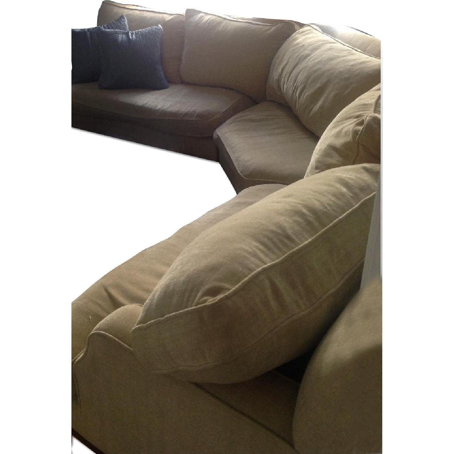 Custom Made Goose Down Sectional Sofa AptDeco