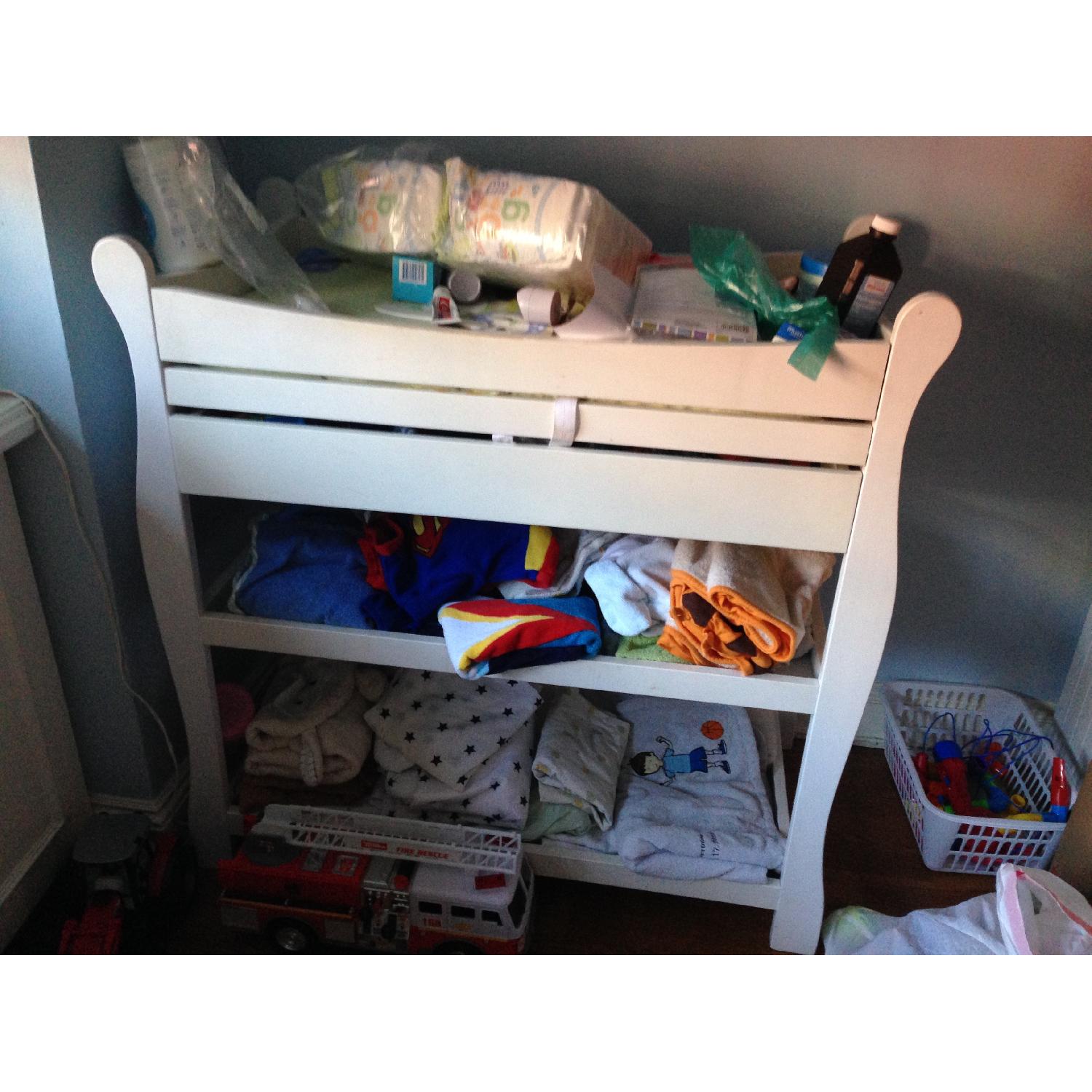 White Wood Changing Table - image-1