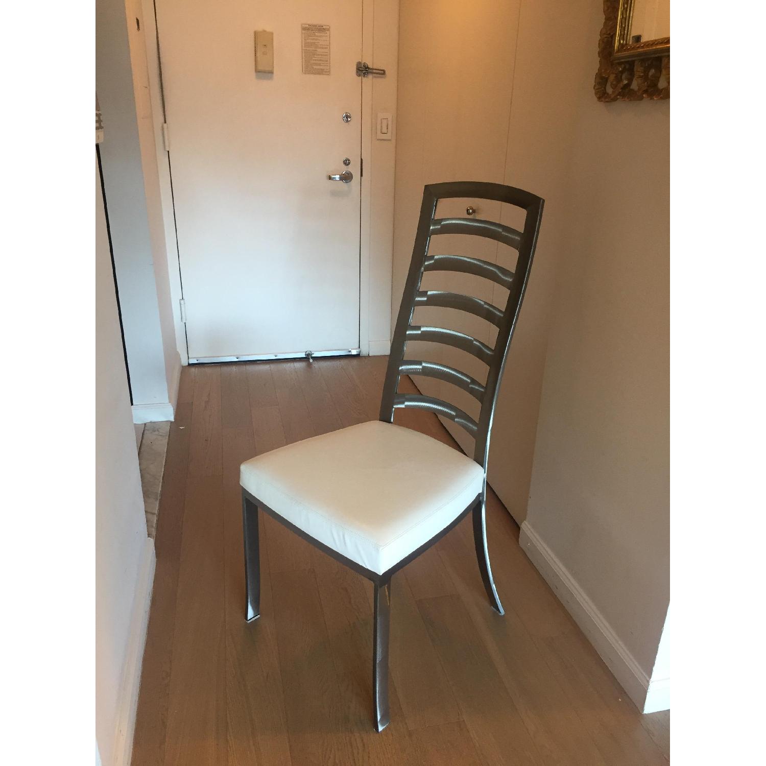 Johnston Casuals Furniture White & Pewter Dining Chair - image-1