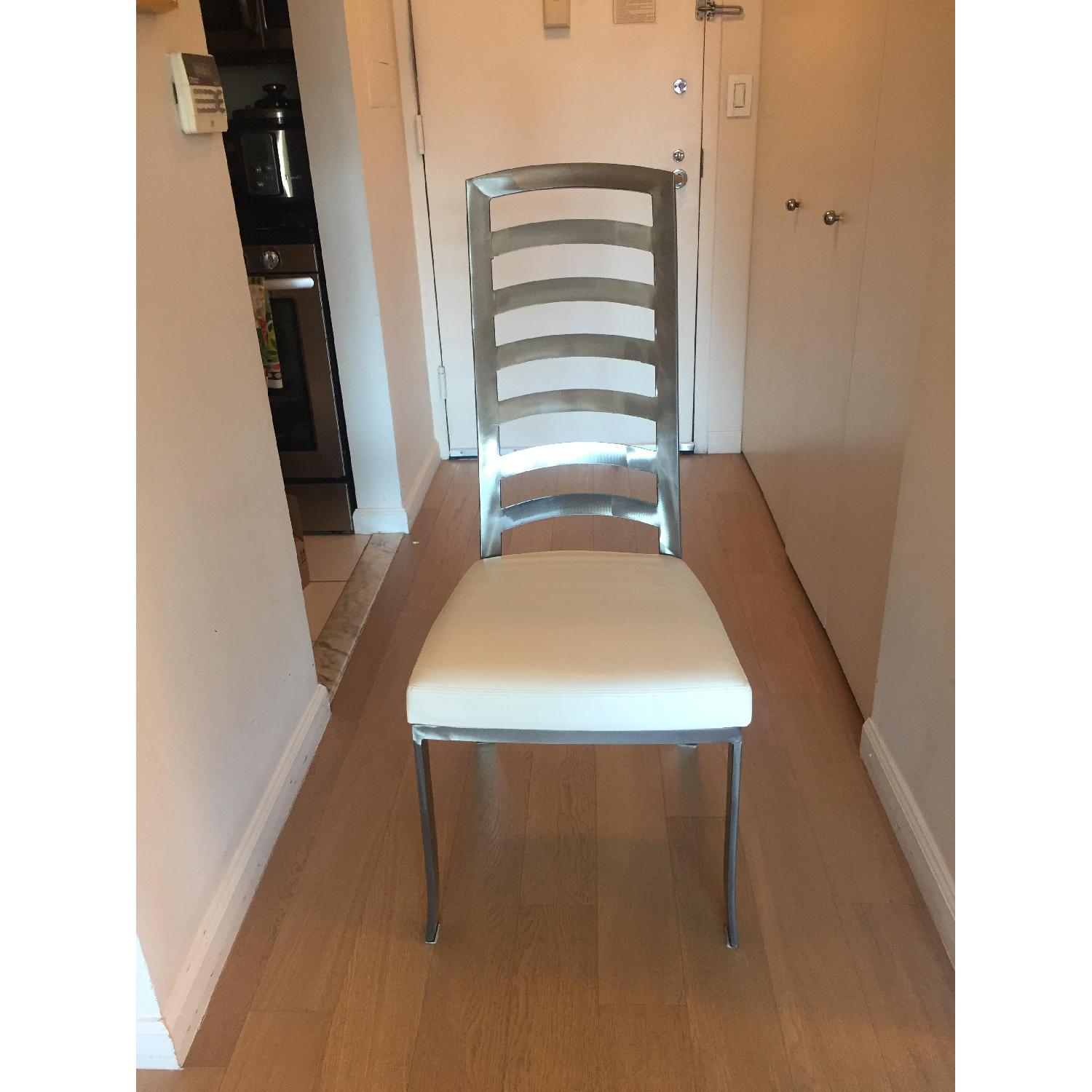 Johnston Casuals Furniture White & Pewter Dining Chair - image-3