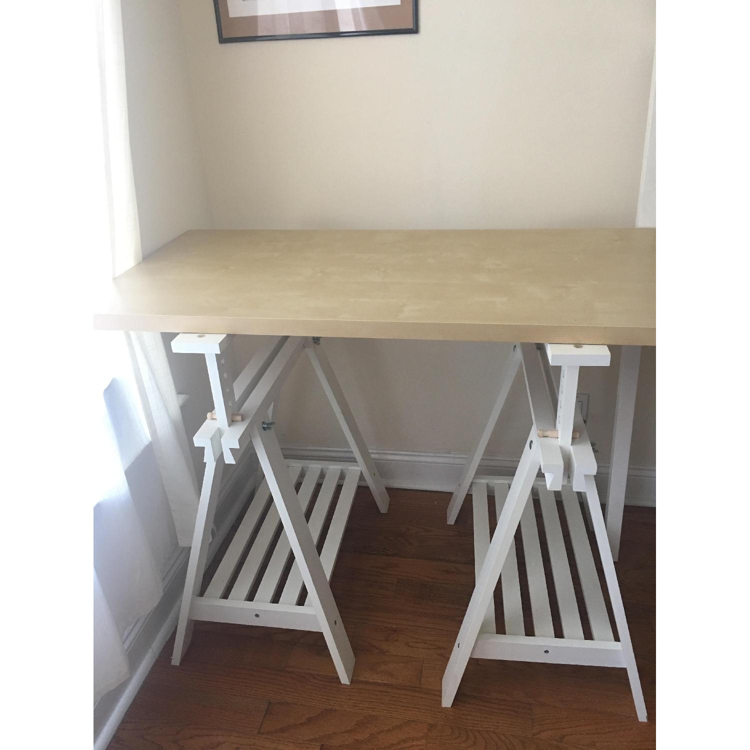 Ikea Adjustable Height Trestle Desk AptDeco