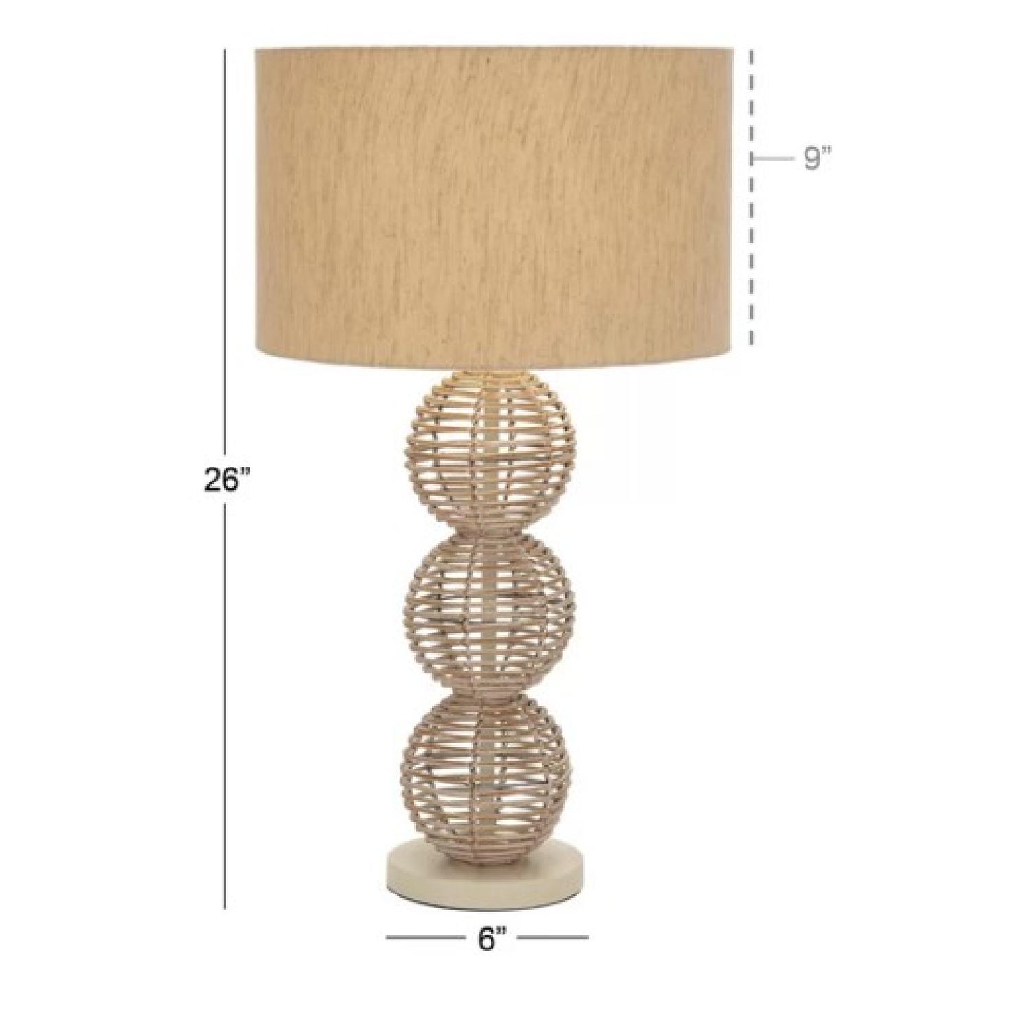 Palu 3-Tiered Wooden Ball Table Lamp w/ White Wash - image-2