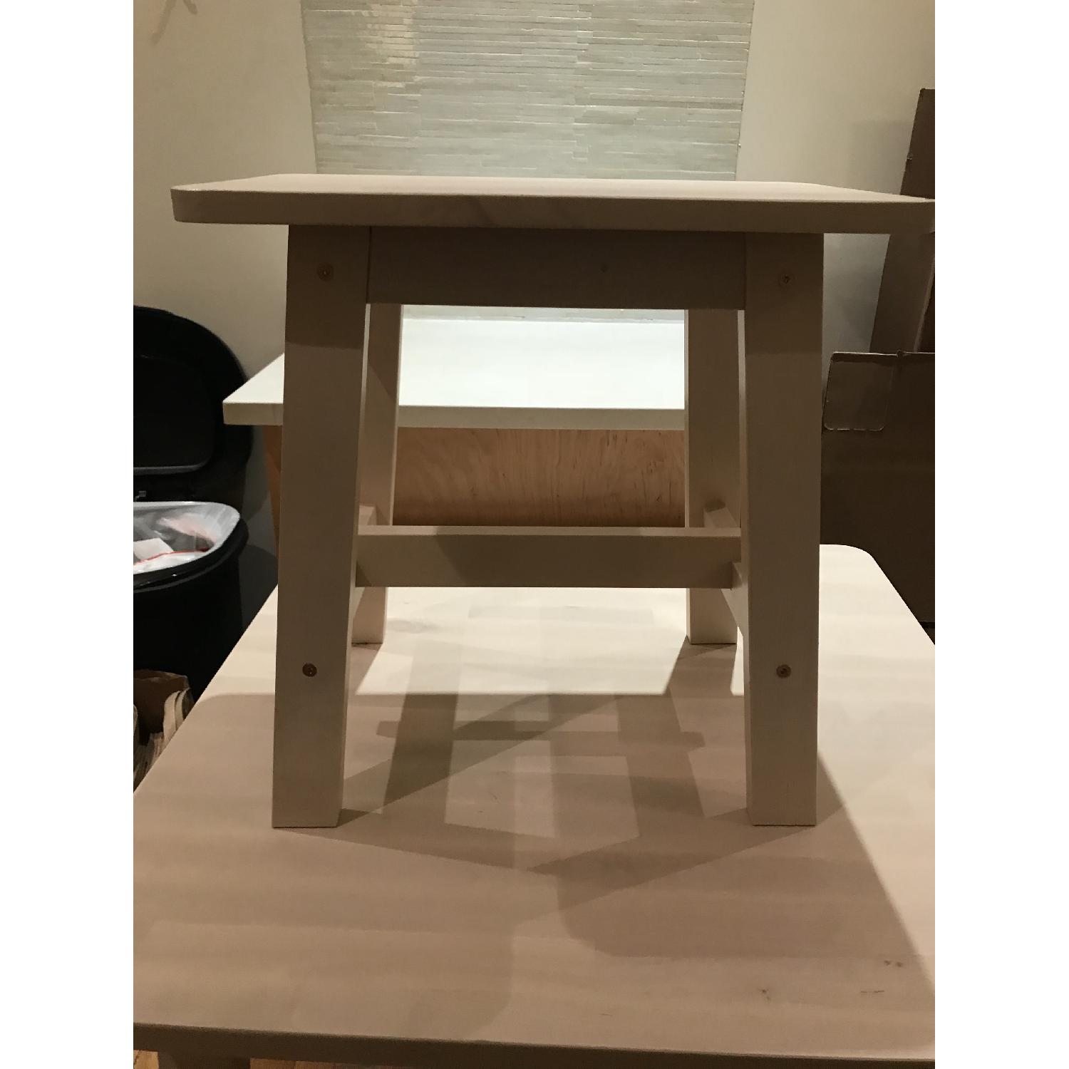 Ikea Norraker Birch Dining Table w/ 2 Stools - image-1