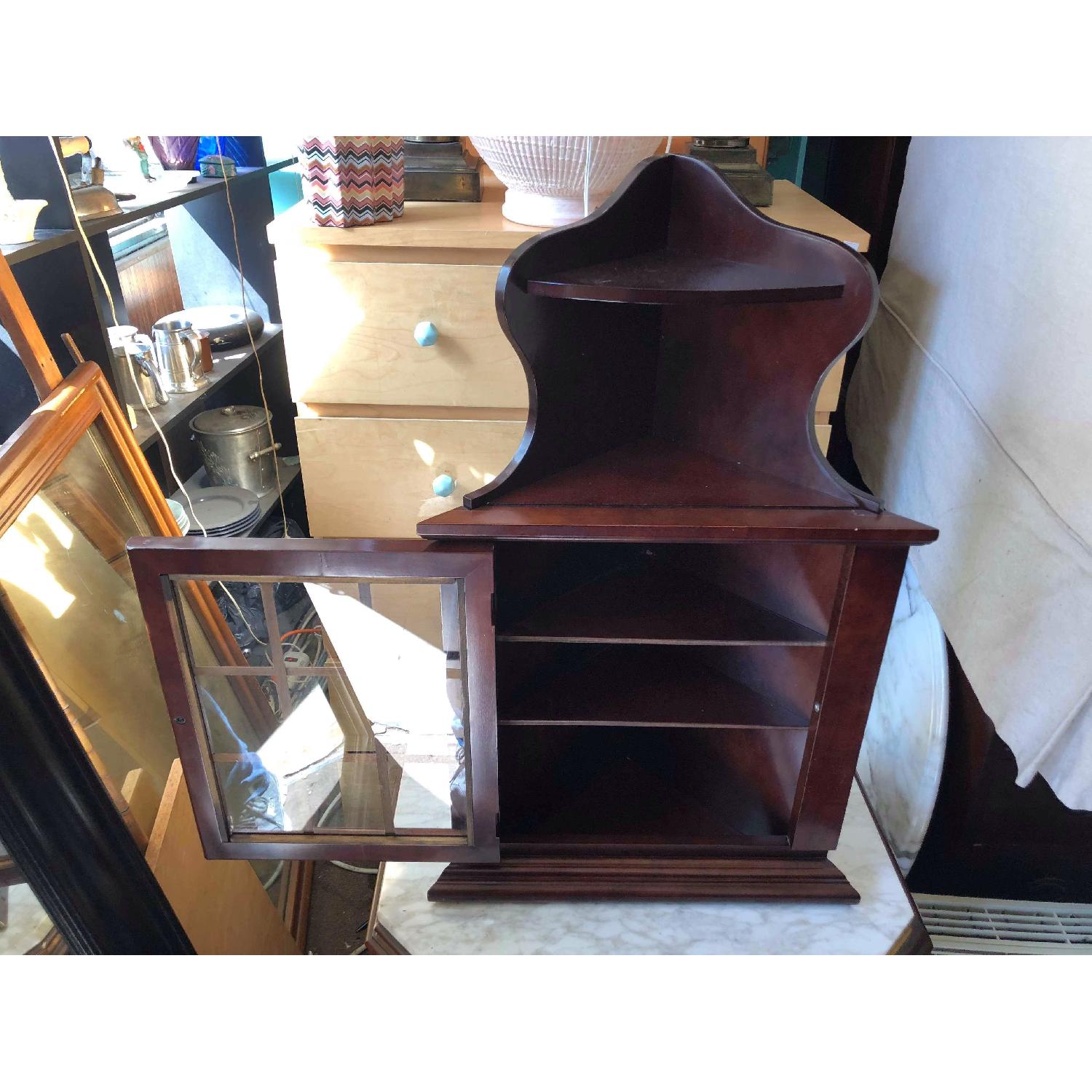 Mahogany Hanging Corner Cabinet - image-3