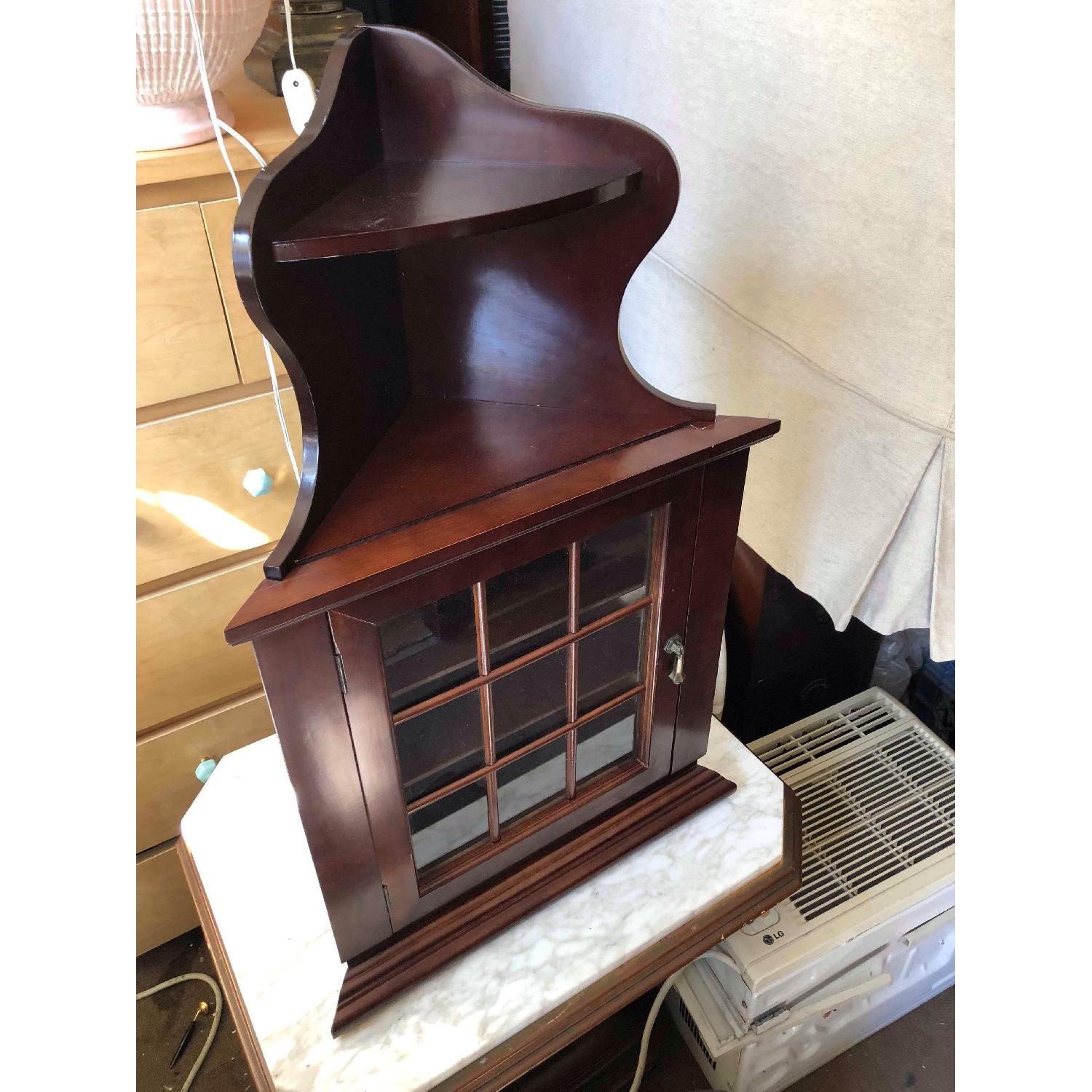 Mahogany Hanging Corner Cabinet - image-4