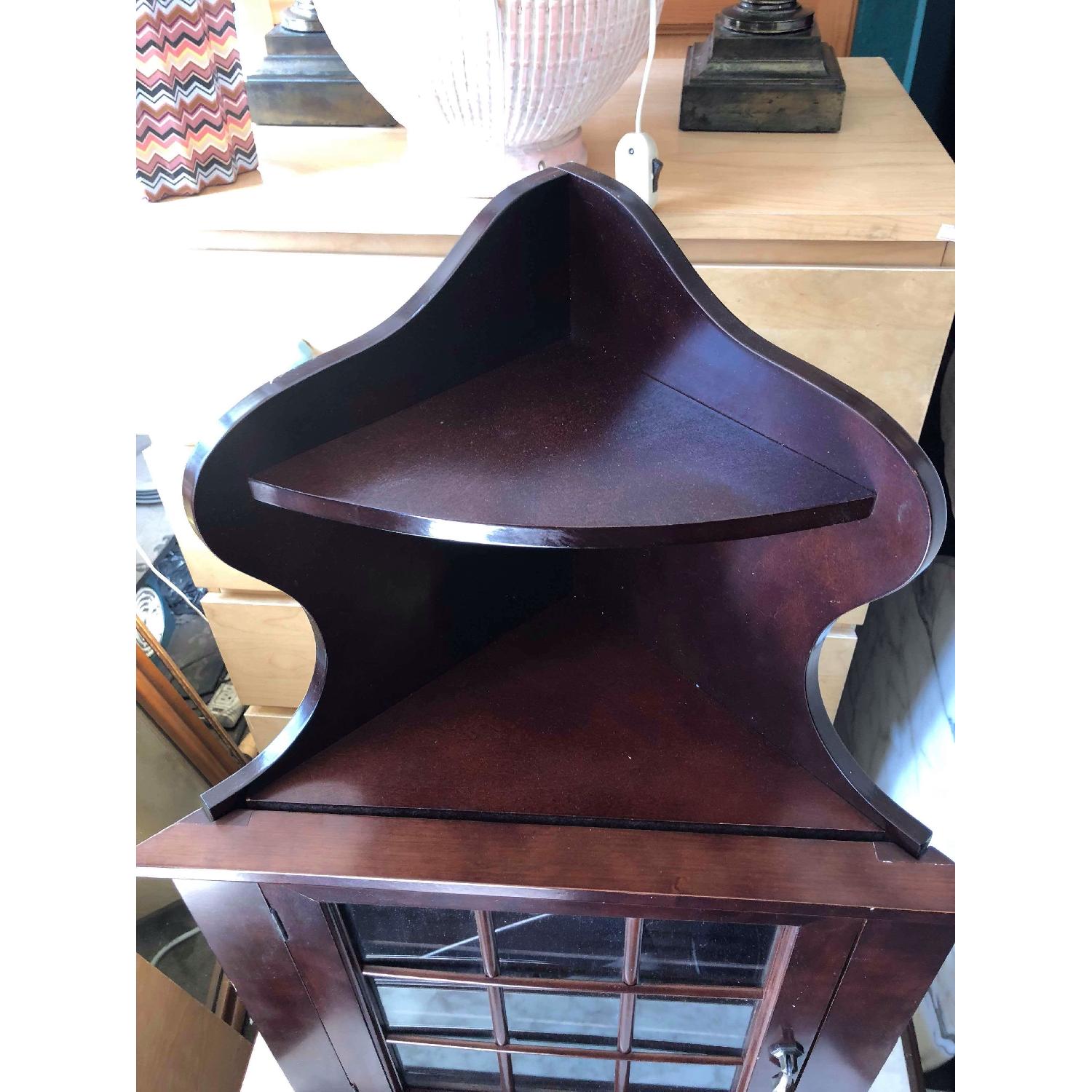 Mahogany Hanging Corner Cabinet - image-6