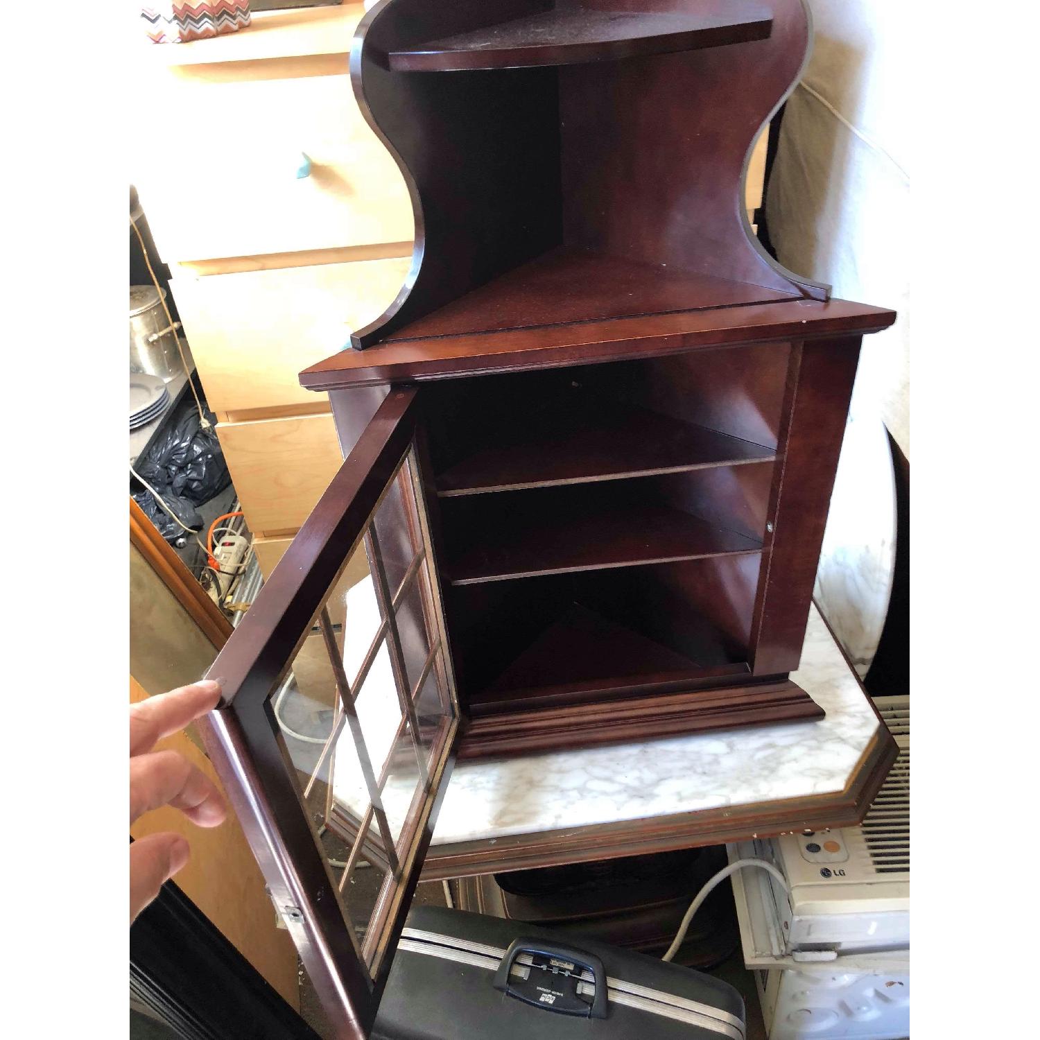 Mahogany Hanging Corner Cabinet - image-8