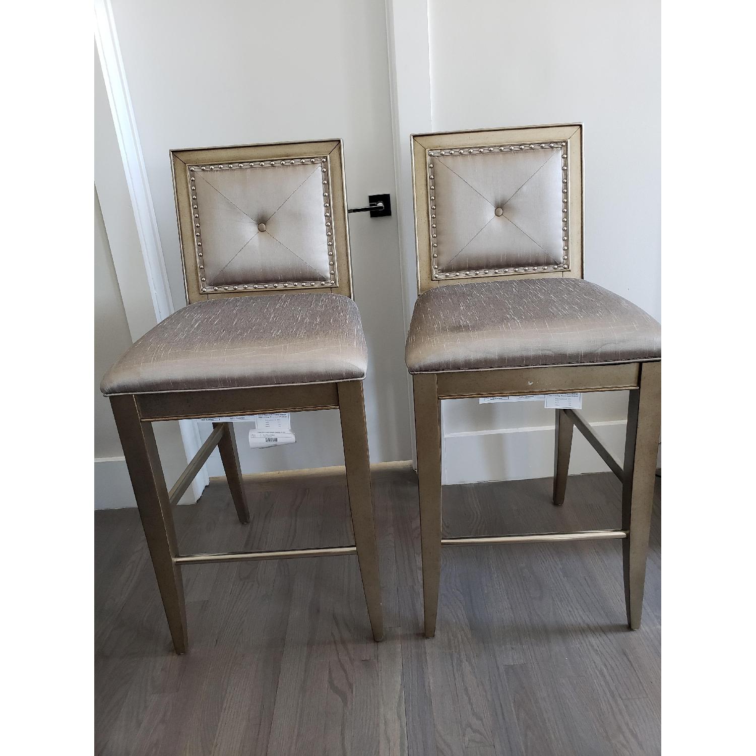 Pulaski Furniture Farrah Silver Metallic Bar Stools - image-1