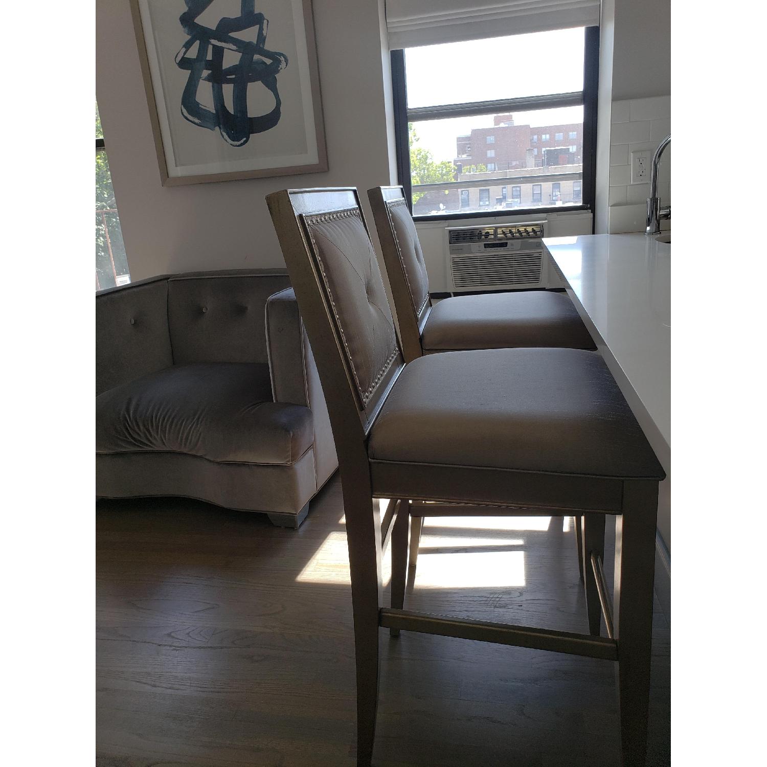 Pulaski Furniture Farrah Silver Metallic Bar Stools - image-2