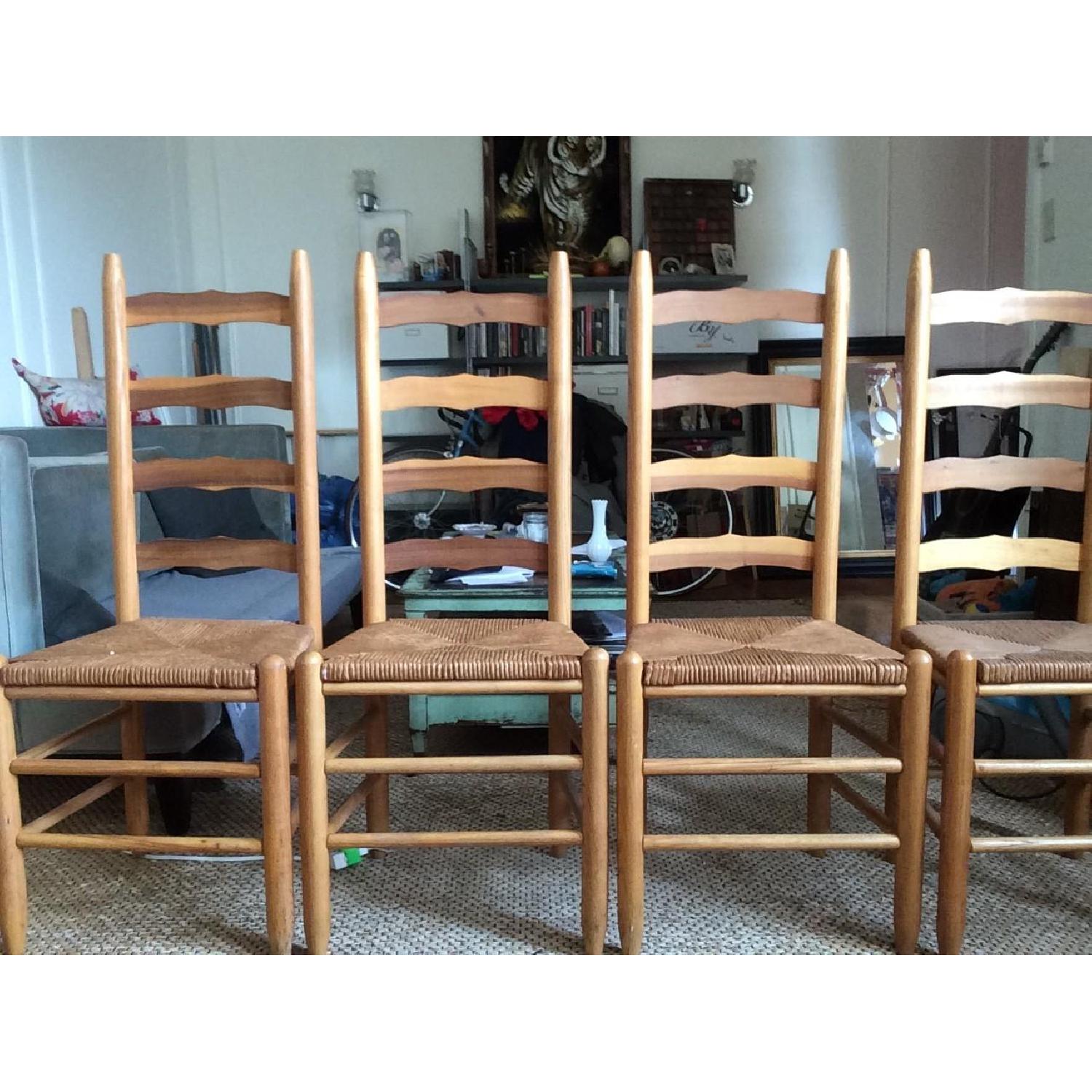 Gothic Cabinet Craft Vintage Wood Ladderback Dining Chairs - image-2
