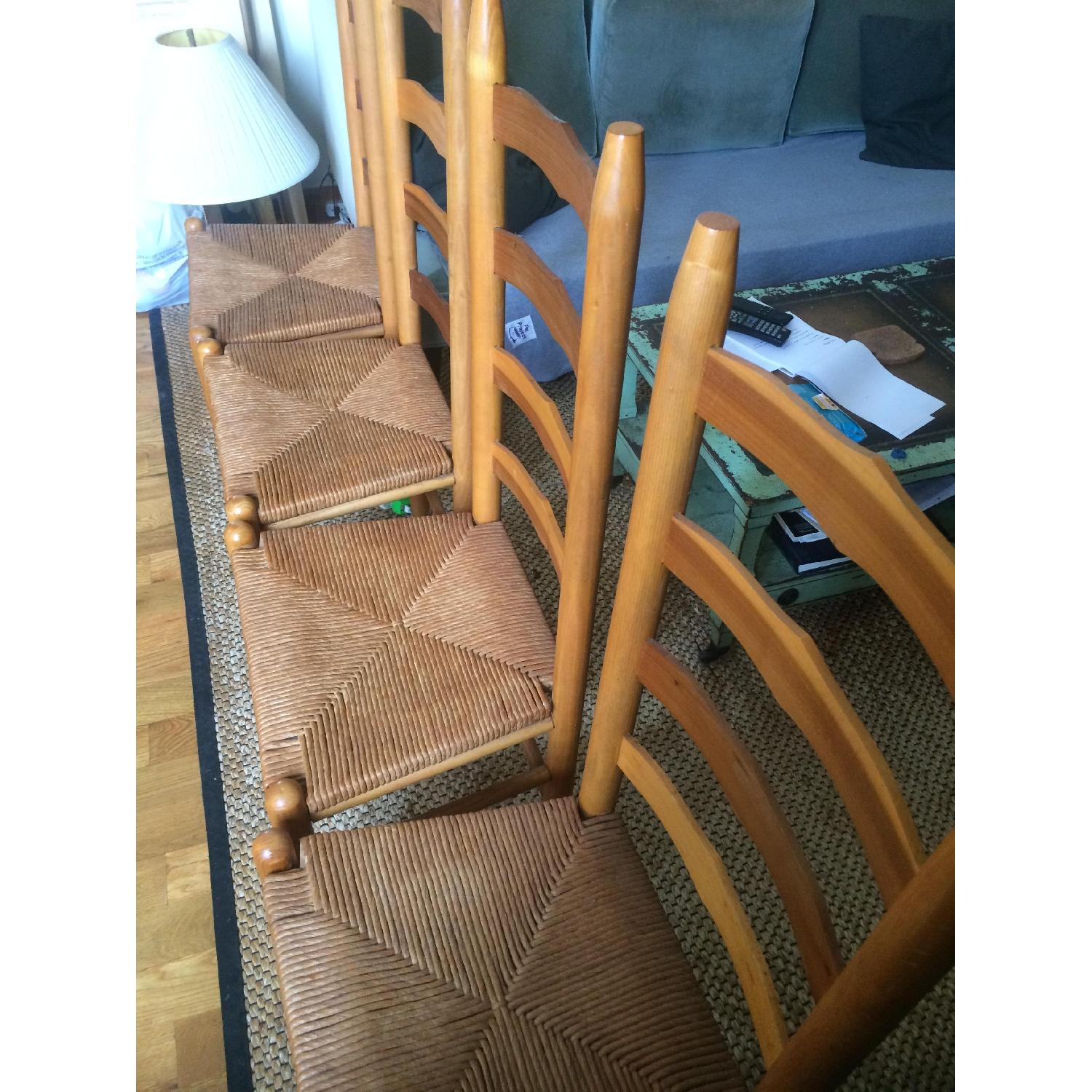 Gothic Cabinet Craft Vintage Wood Ladderback Dining Chairs - image-3