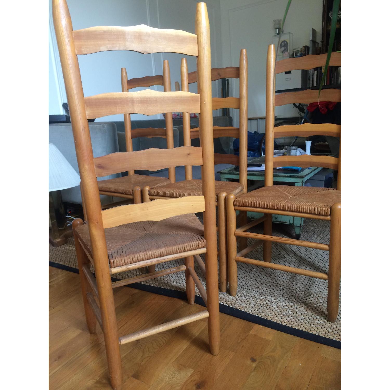 Gothic Cabinet Craft Vintage Wood Ladderback Dining Chairs - image-4
