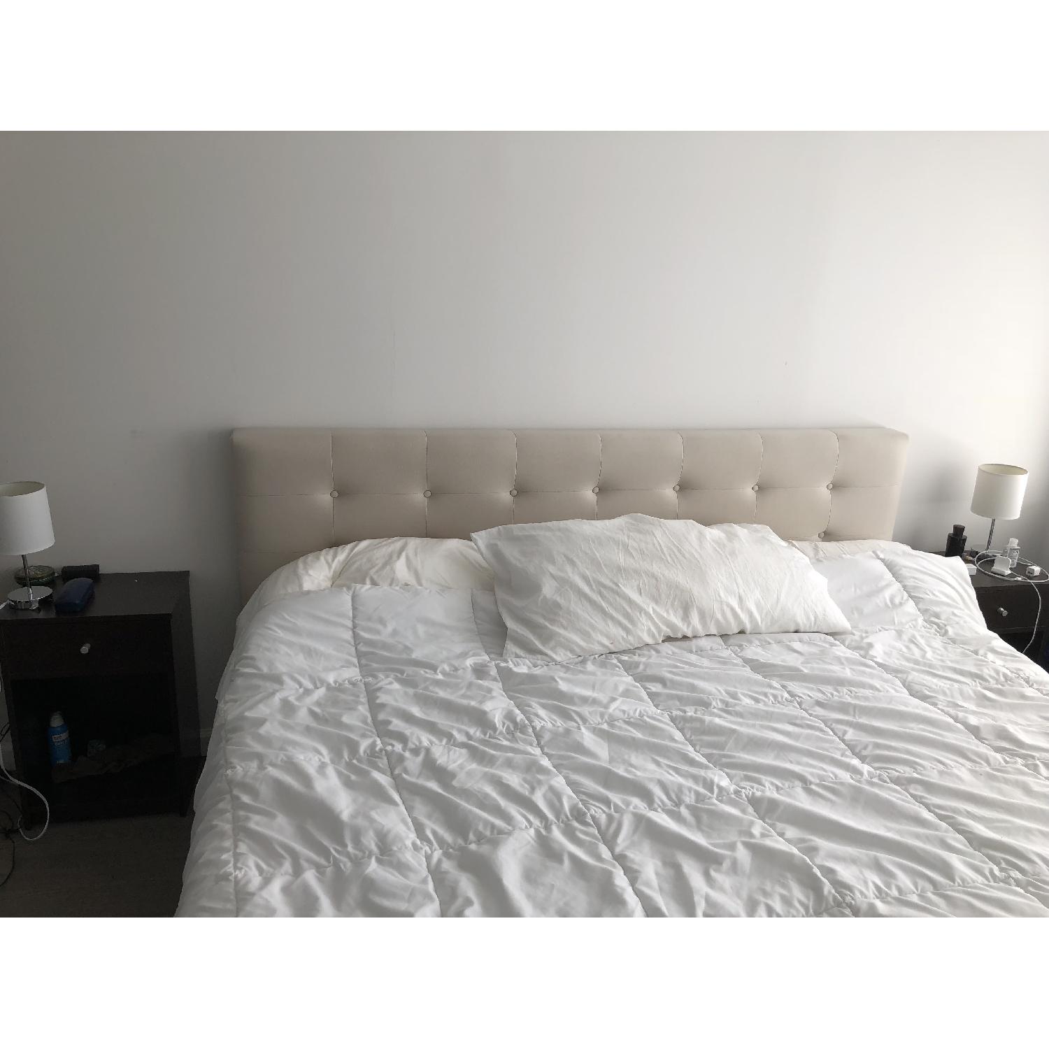 Zinus Upholstered Button Tufted Platform King Size Bed - image-1