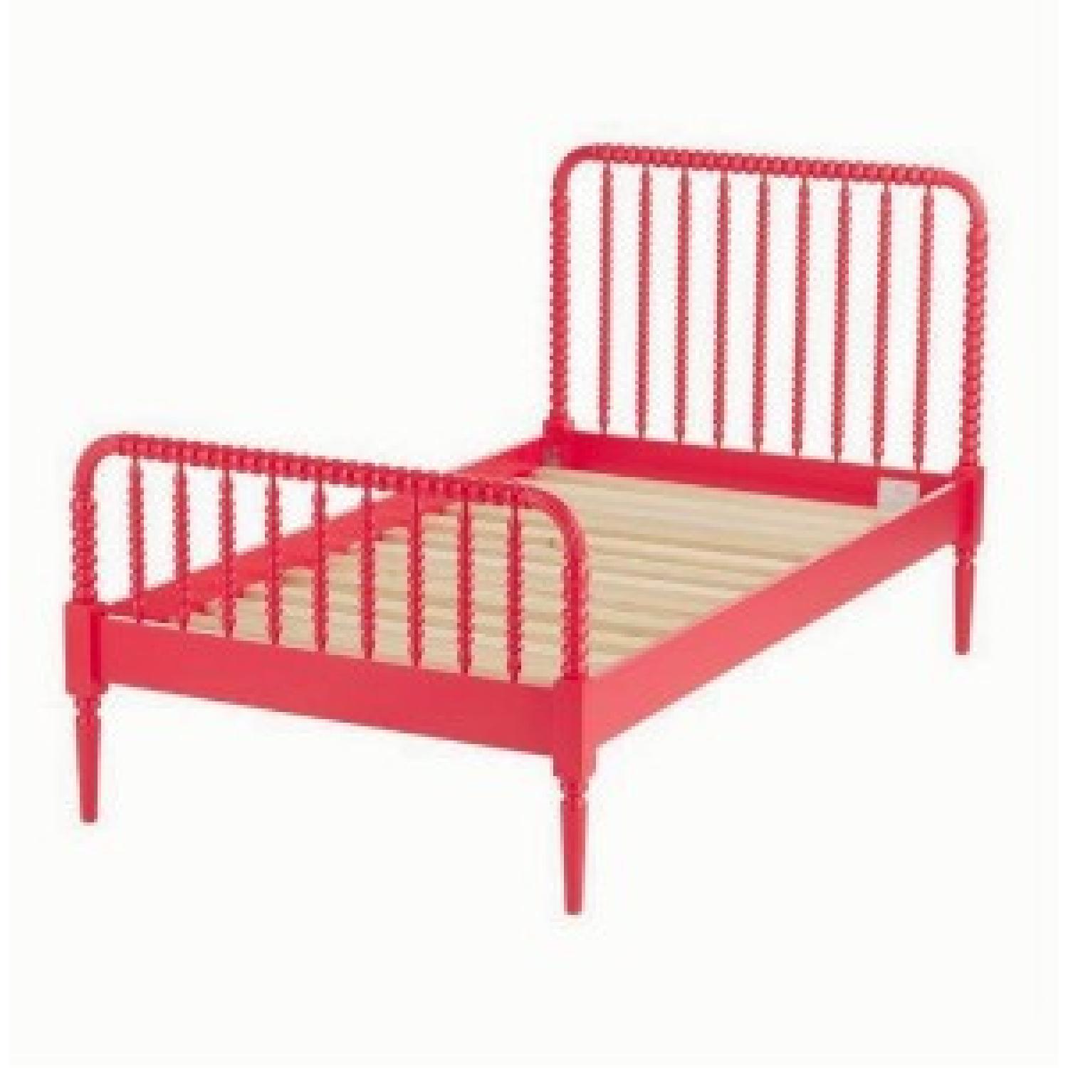 Crate & Barrel Jenny Lind Raspberry Full Bed - image-0
