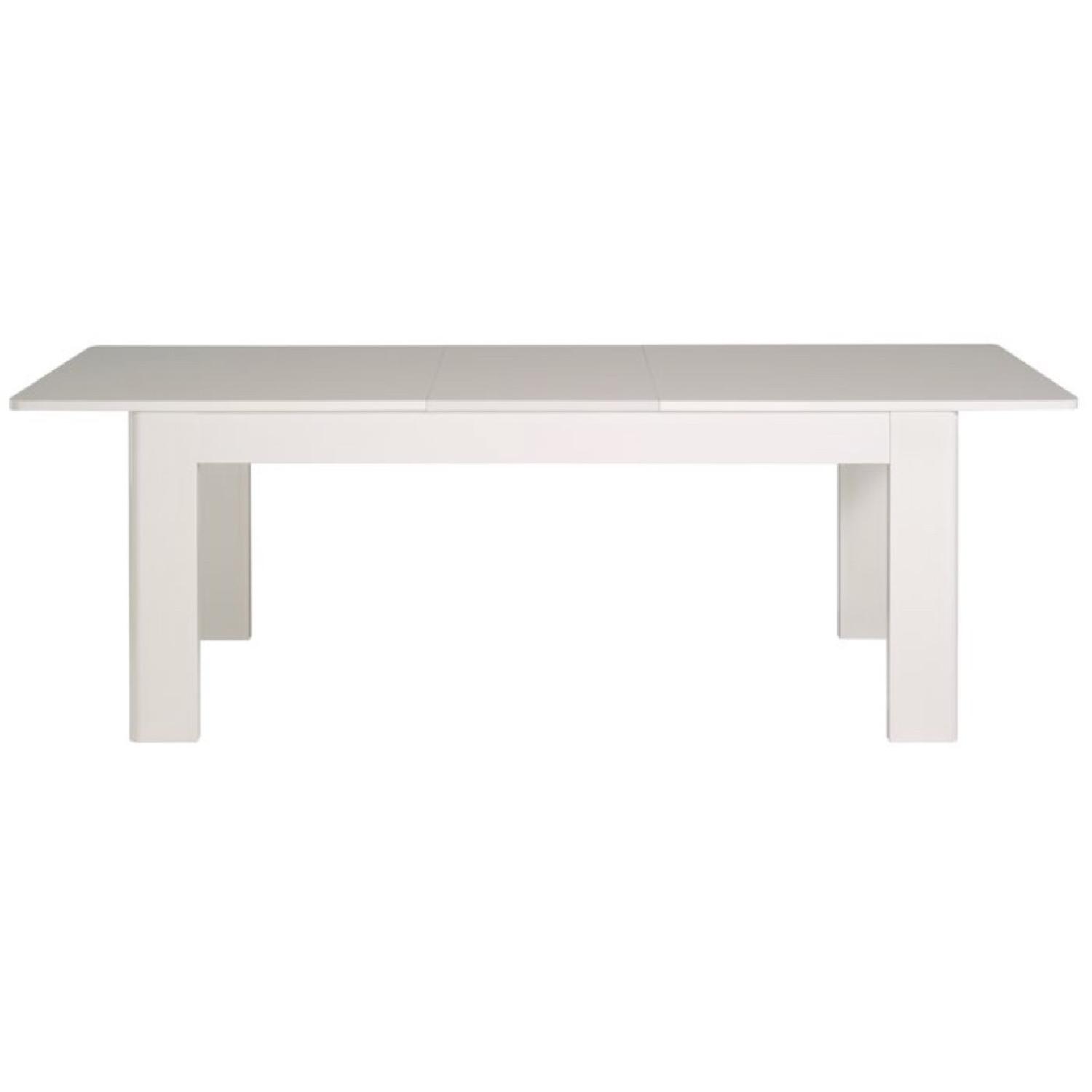 White Lacquered Extending Dining Table - image-1