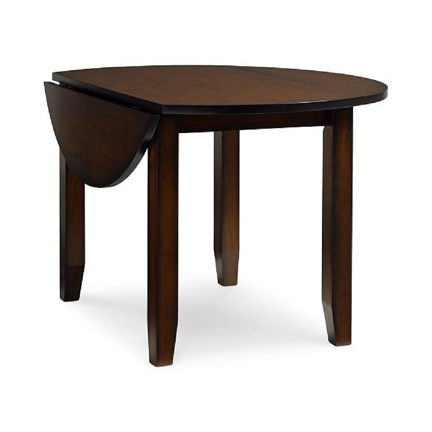 Macy's Wood DropLeaf Dining Table AptDeco