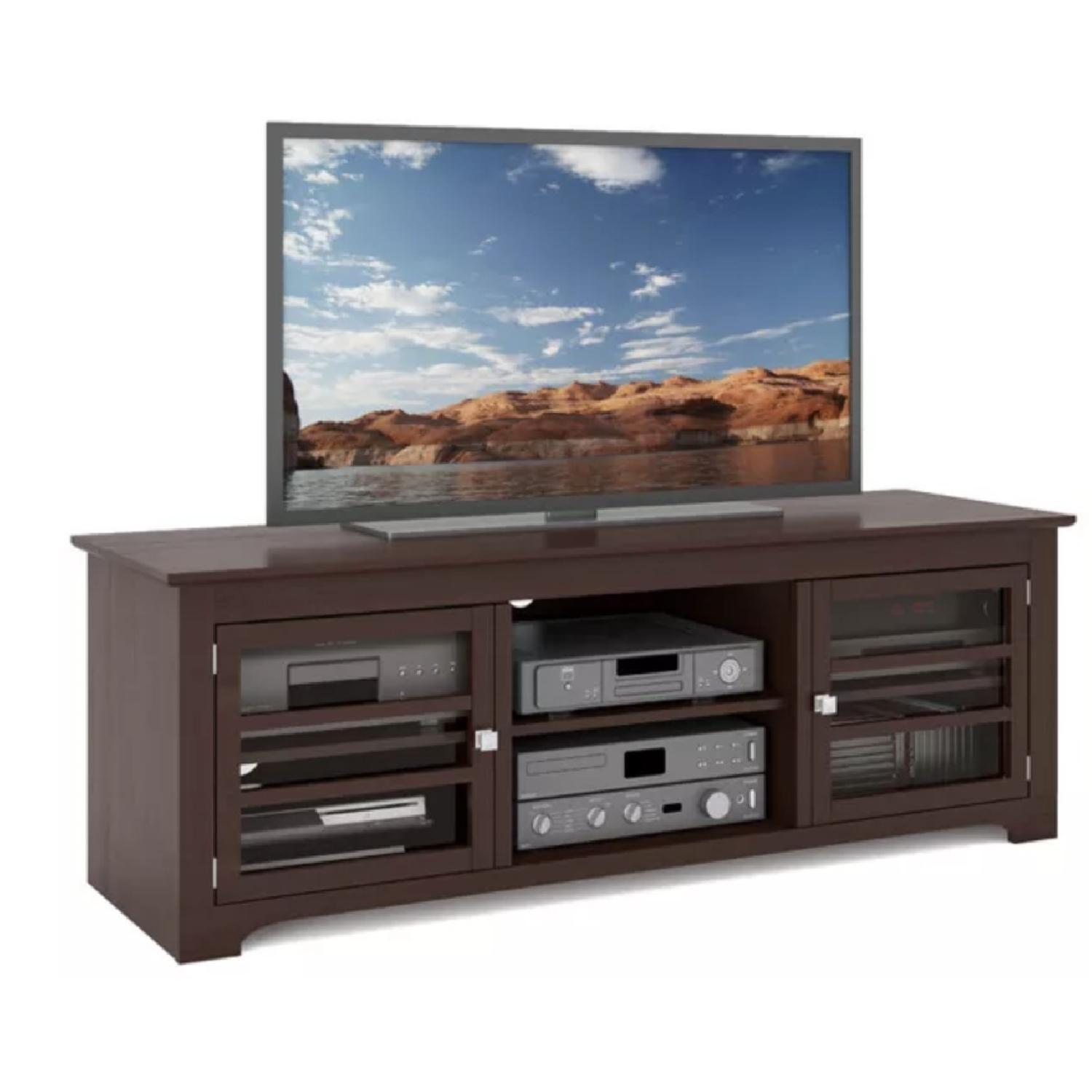 dCOR Design Brown Wood TV Stand w/ Storage - image-0