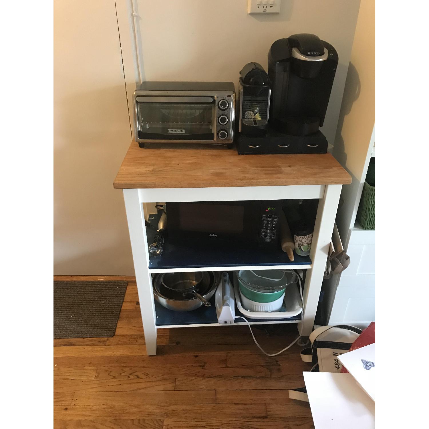 Ikea Stenstorp Butcher Block Kitchen Trolley - image-1