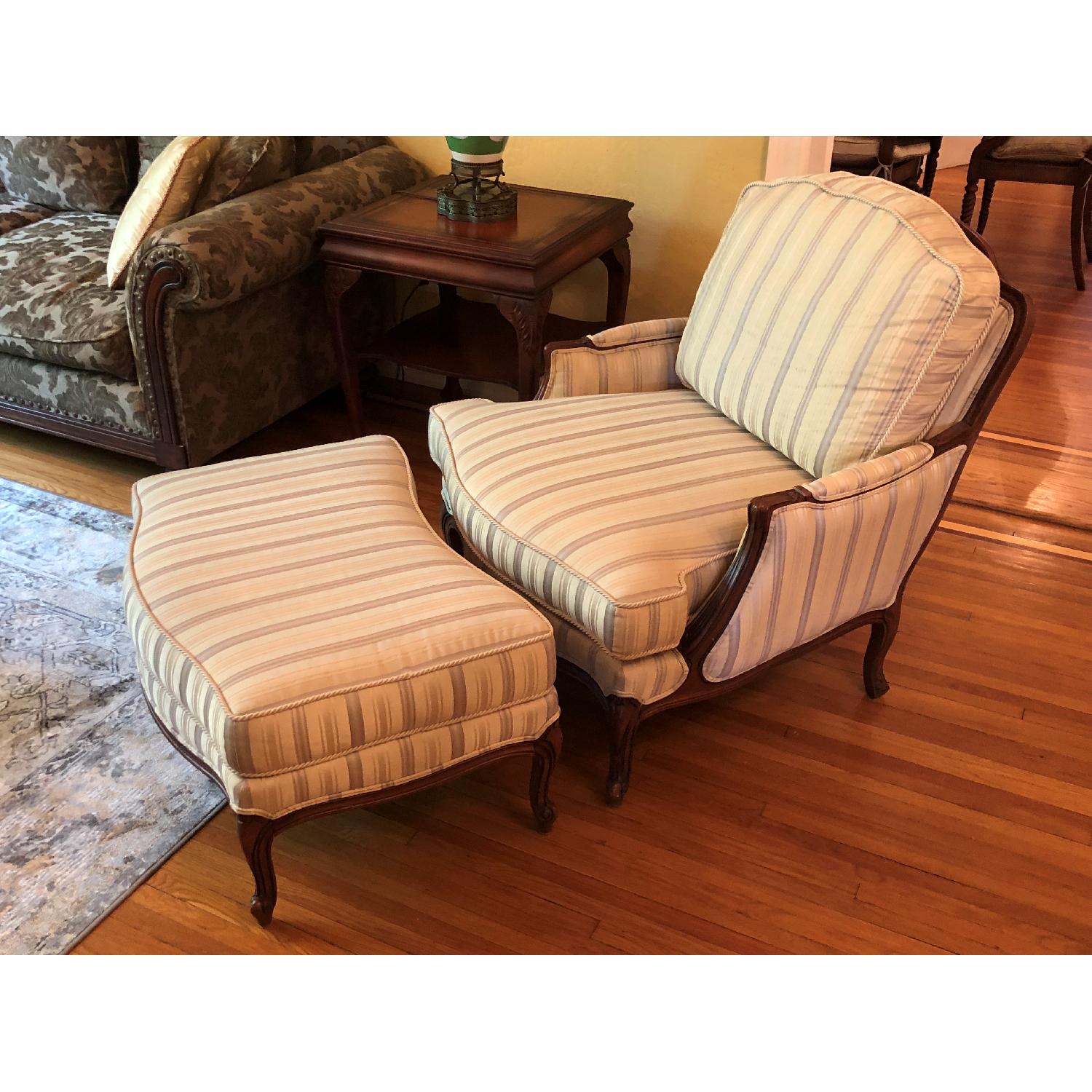 Ethan Allen Chair & Ottoman - image-1