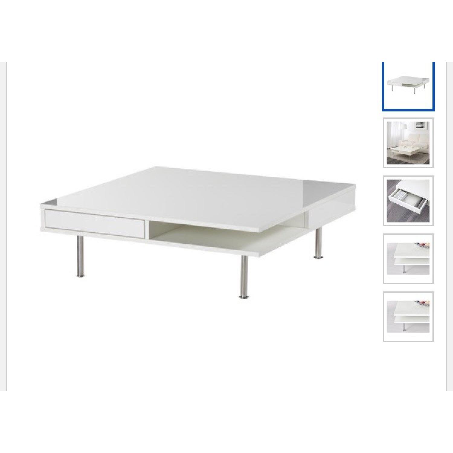 Ikea Tofteryd Coffee Table in High Gloss White - image-1