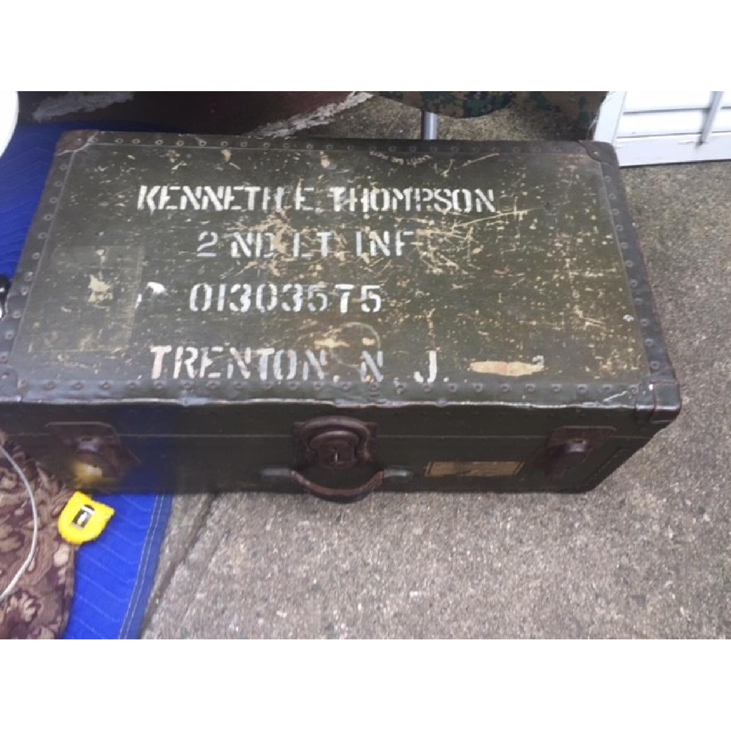 Vintage Army Trunk/Chest - image-1