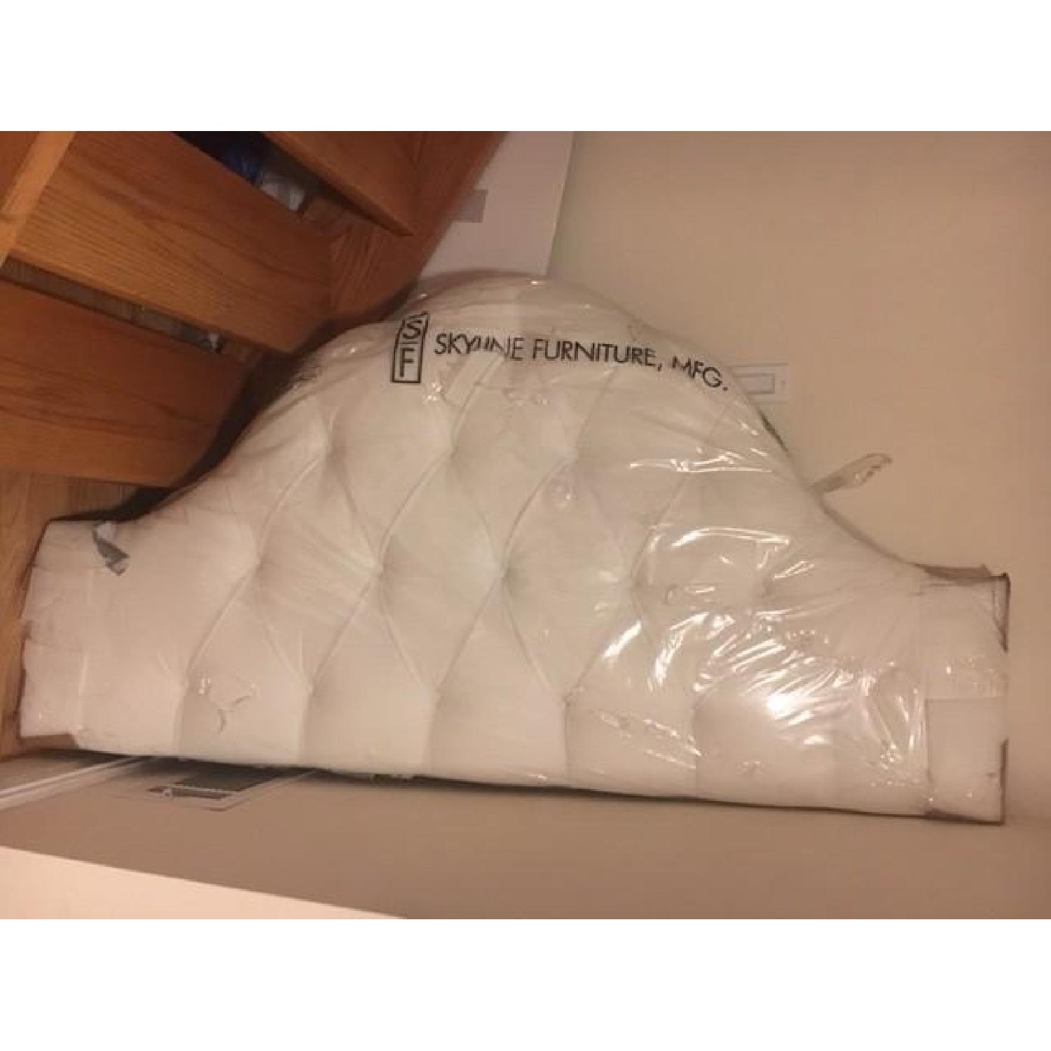 One Kings Lane White Tufted Queen Size Headboard - image-1