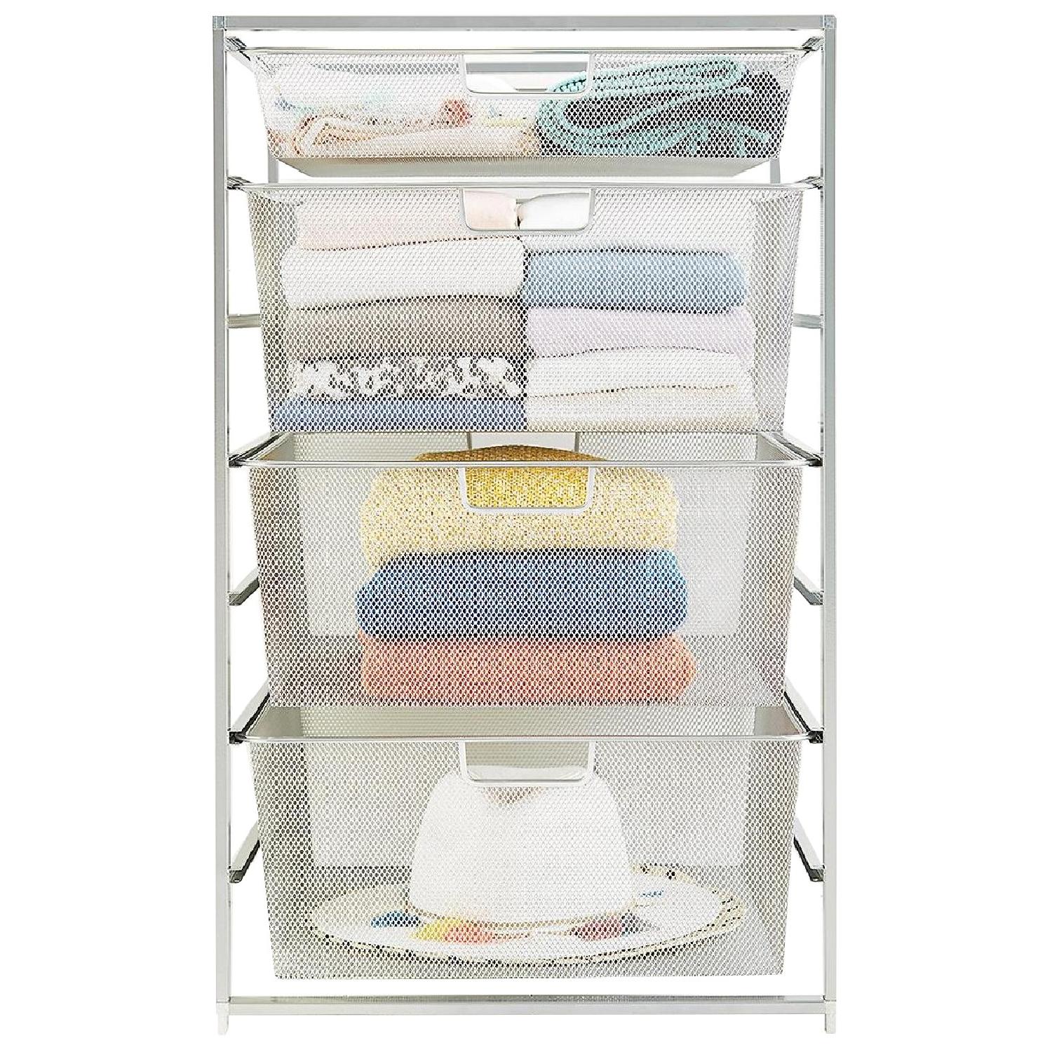 Container Store Elfa Mesh Stacked Drawers - image-0