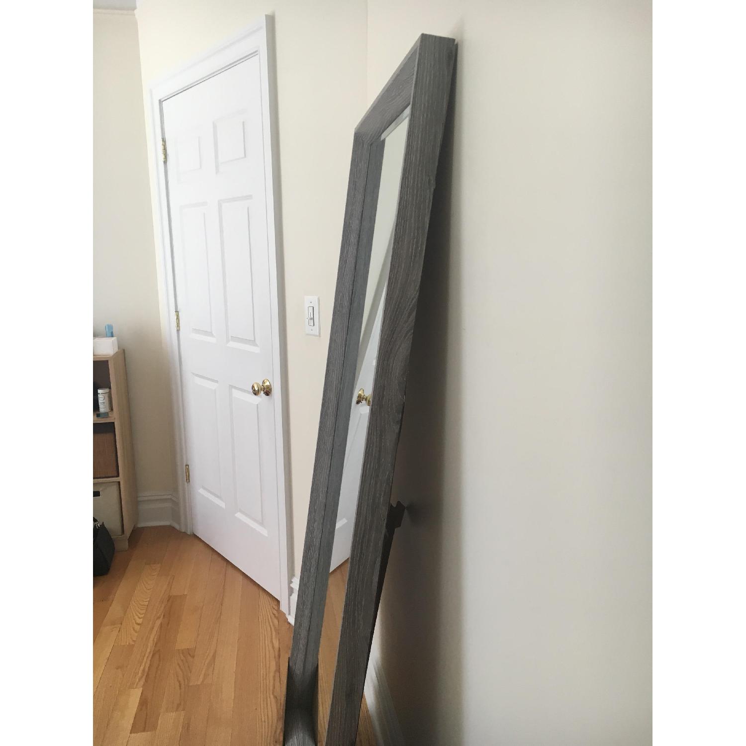 Bed Bath & Beyond Dark Grey Framed Full Length Floor Mirror AptDeco
