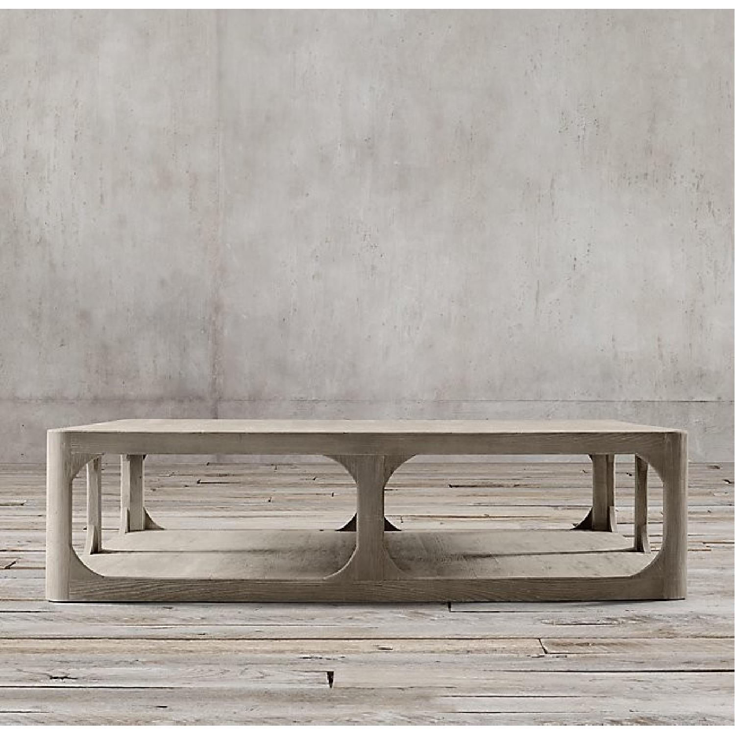 Restoration Hardware Martens Rectangular Coffee Table - image-1