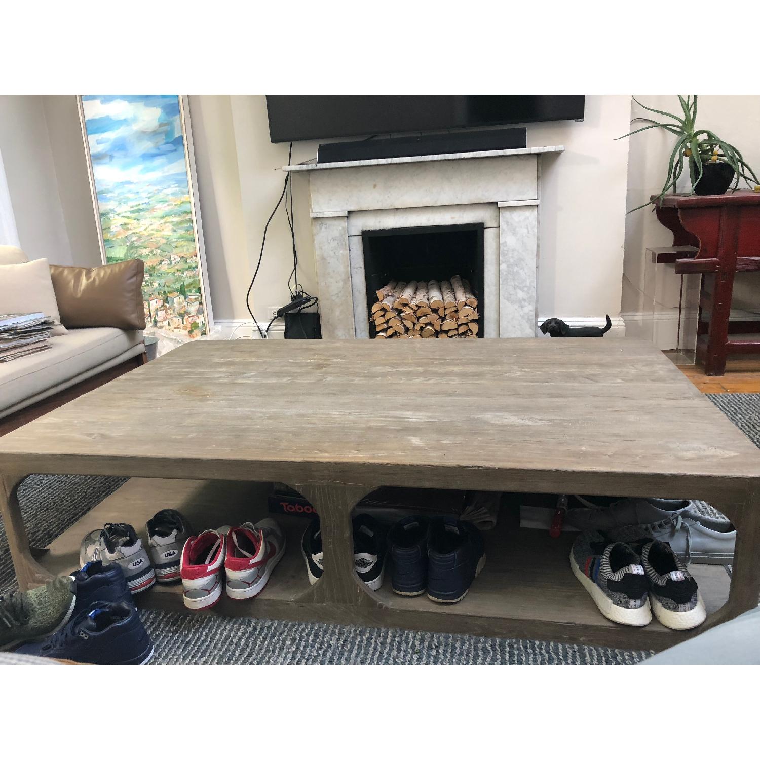 Restoration Hardware Martens Rectangular Coffee Table - image-3