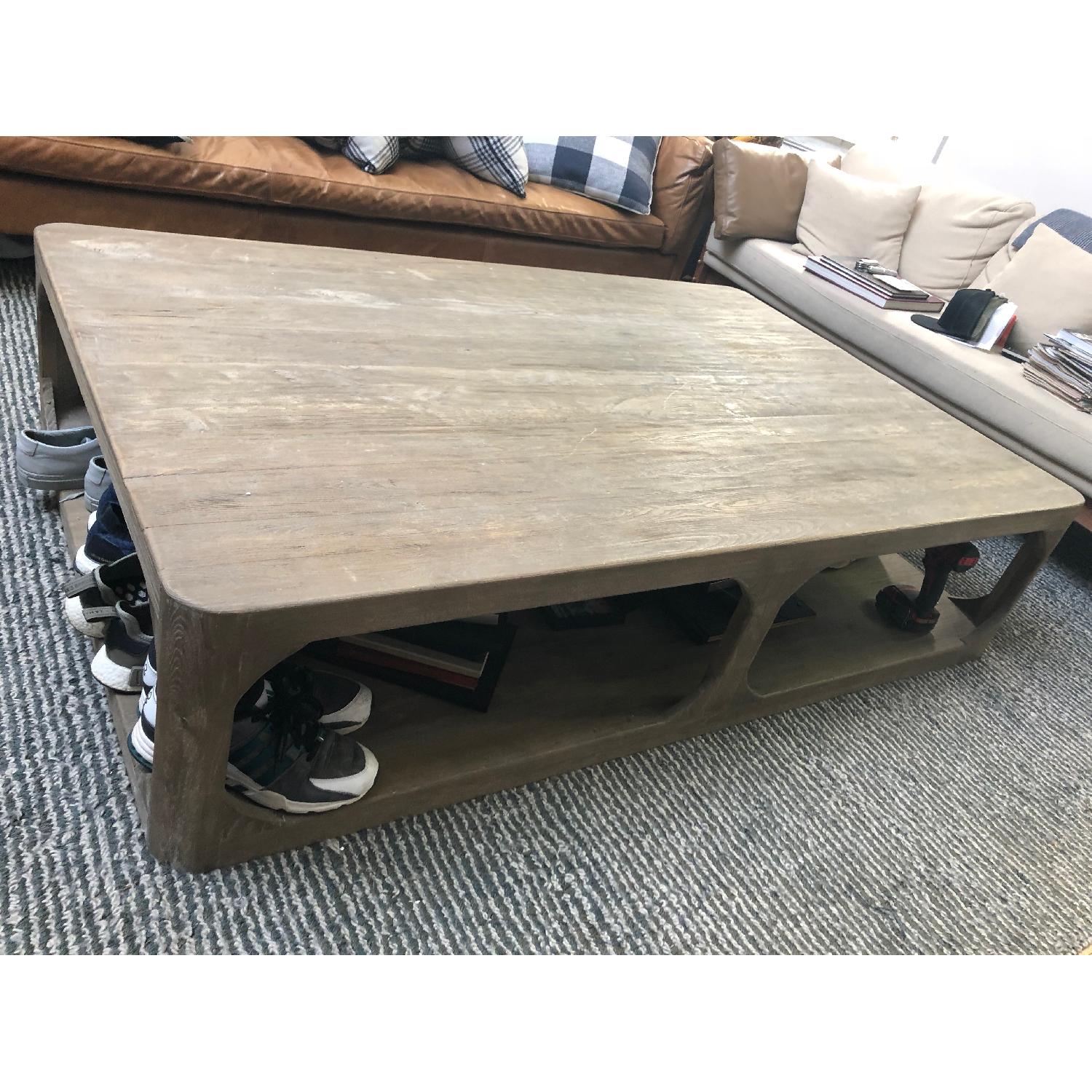 Restoration Hardware Martens Rectangular Coffee Table - image-4