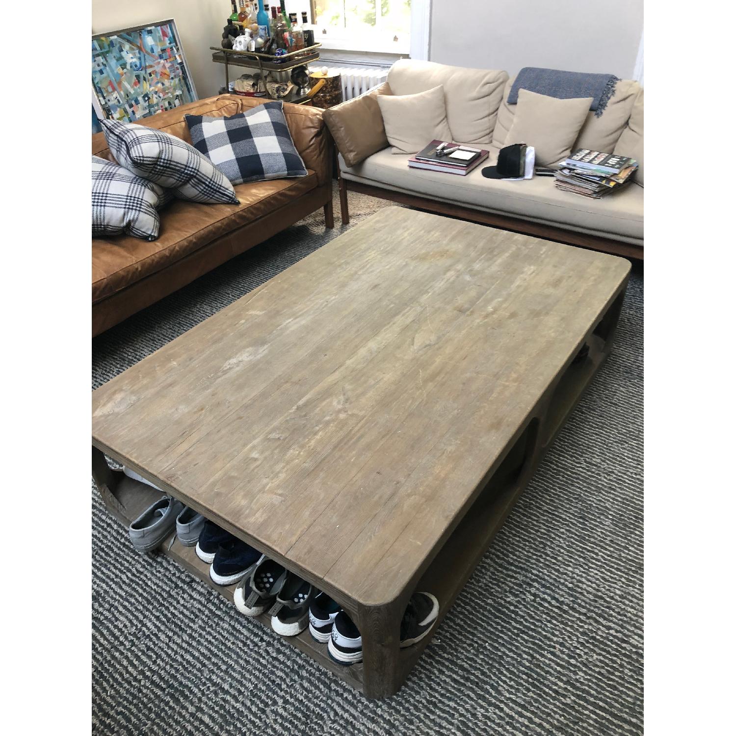 Restoration Hardware Martens Rectangular Coffee Table - image-5