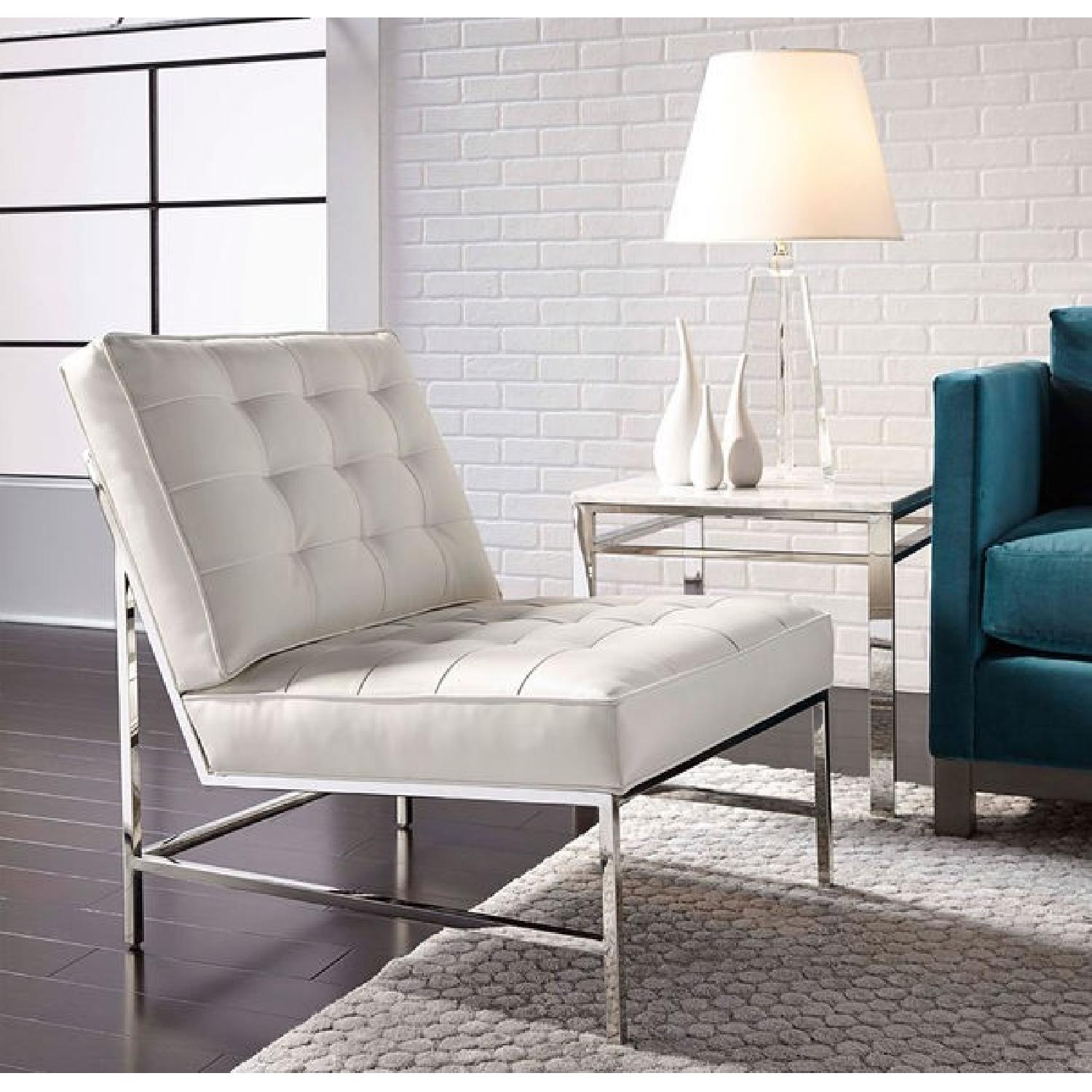 Mitchell Gold + Bob Williams Major Chair in Alloy White - image-1