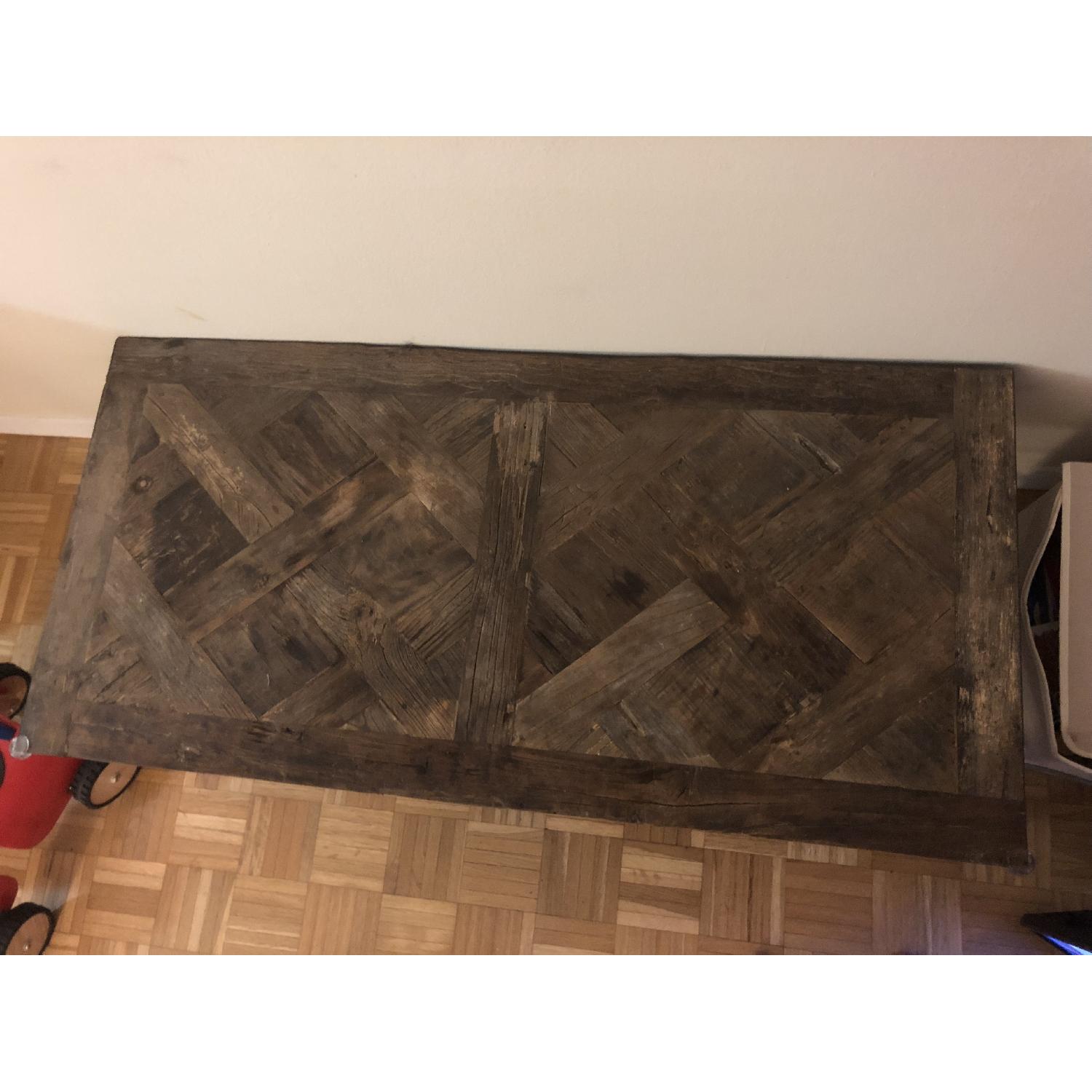 Pottery Barn Parquet Reclaimed Wood Coffee Table - image-1