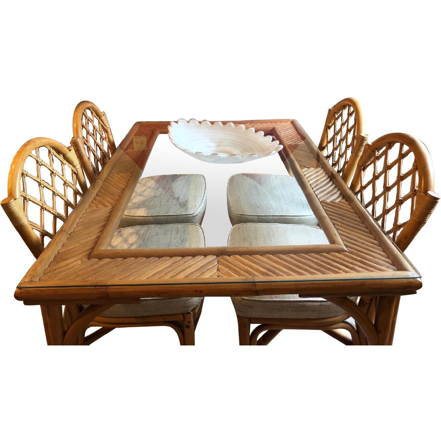 Bamboo & Glass 7-Piece Dining Set - image-1