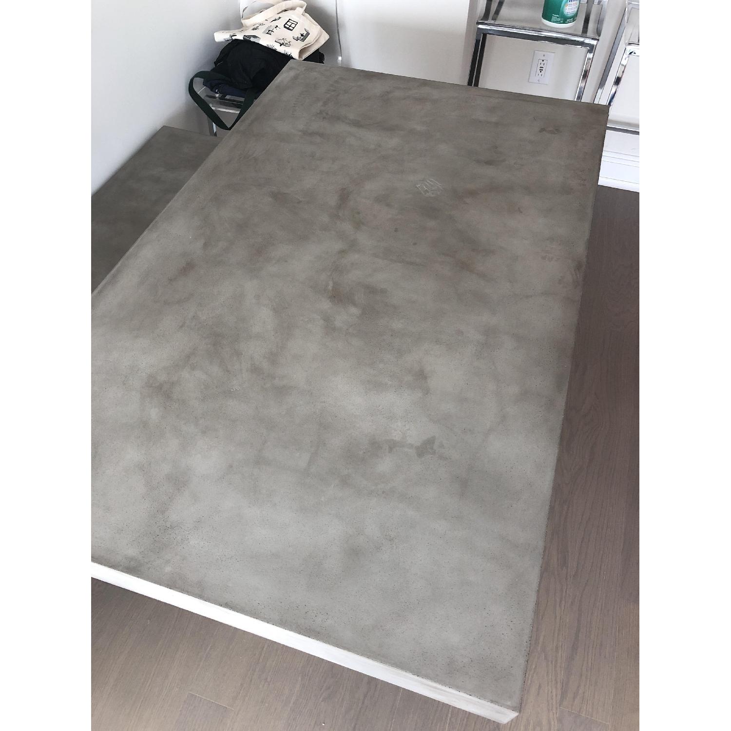 CB2 Fuze Grey Dining Table w/ 1 Bench - image-4