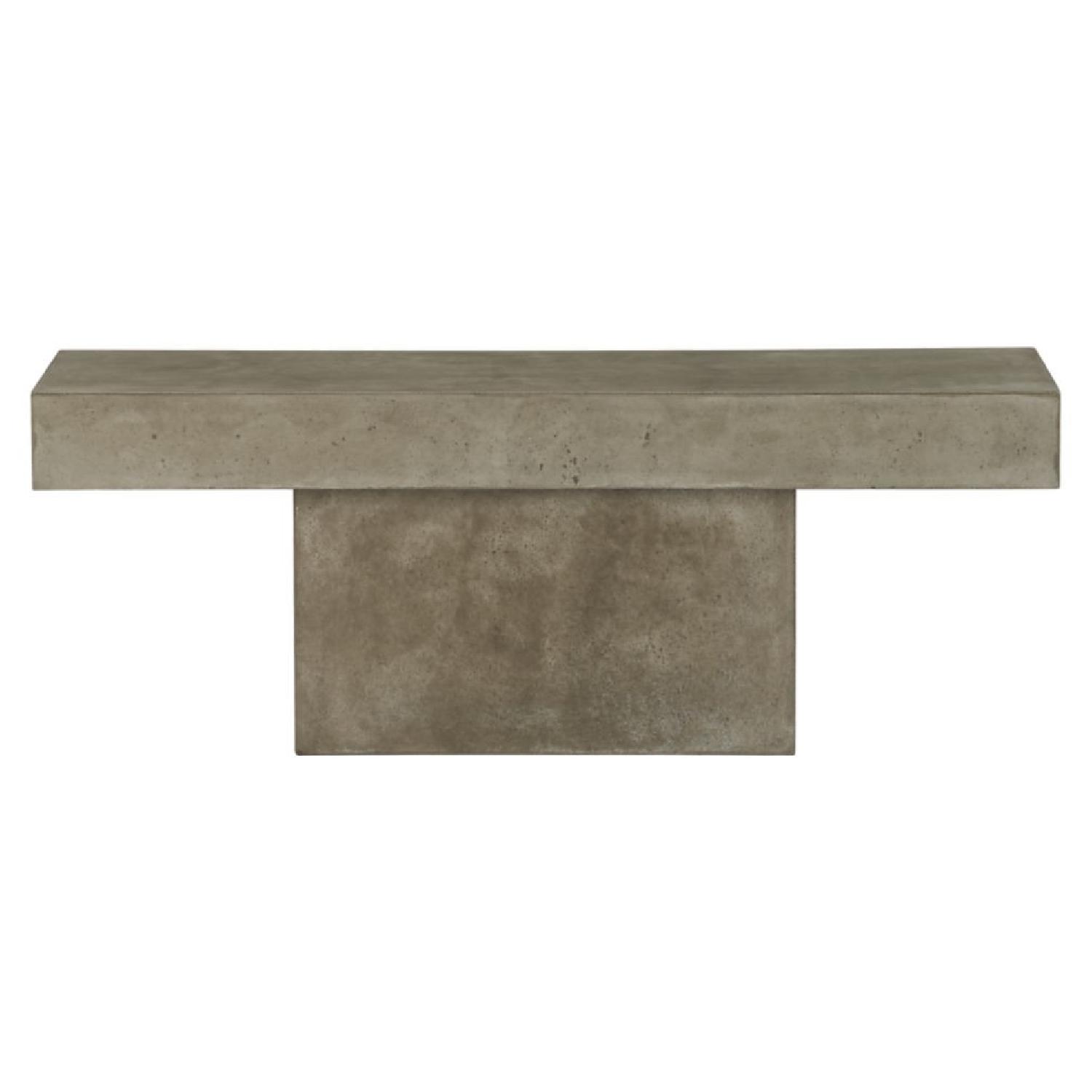 CB2 Fuze Grey Dining Table w/ 1 Bench - image-6