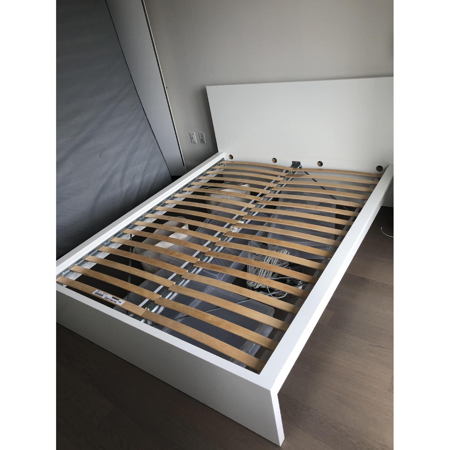 Ikea Malm Queen Size Bed Frame w/ Luroy Base AptDeco