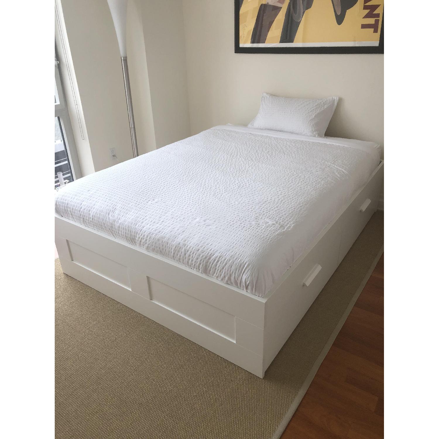 Ikea Brimnes White Full Size Bed W Drawers 2 Ikea Brimnes White Full Size Bed W Drawers 2