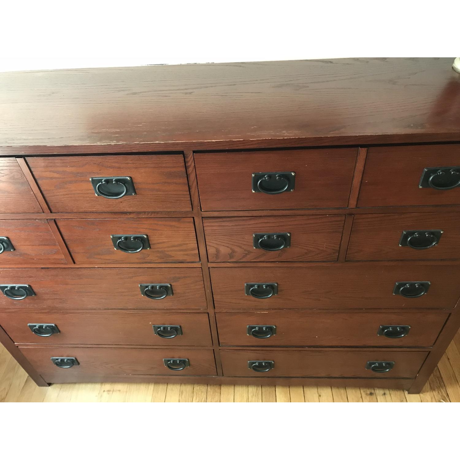 Mission-Style Cherrywood Tall 10 Drawer Dresser - image-3