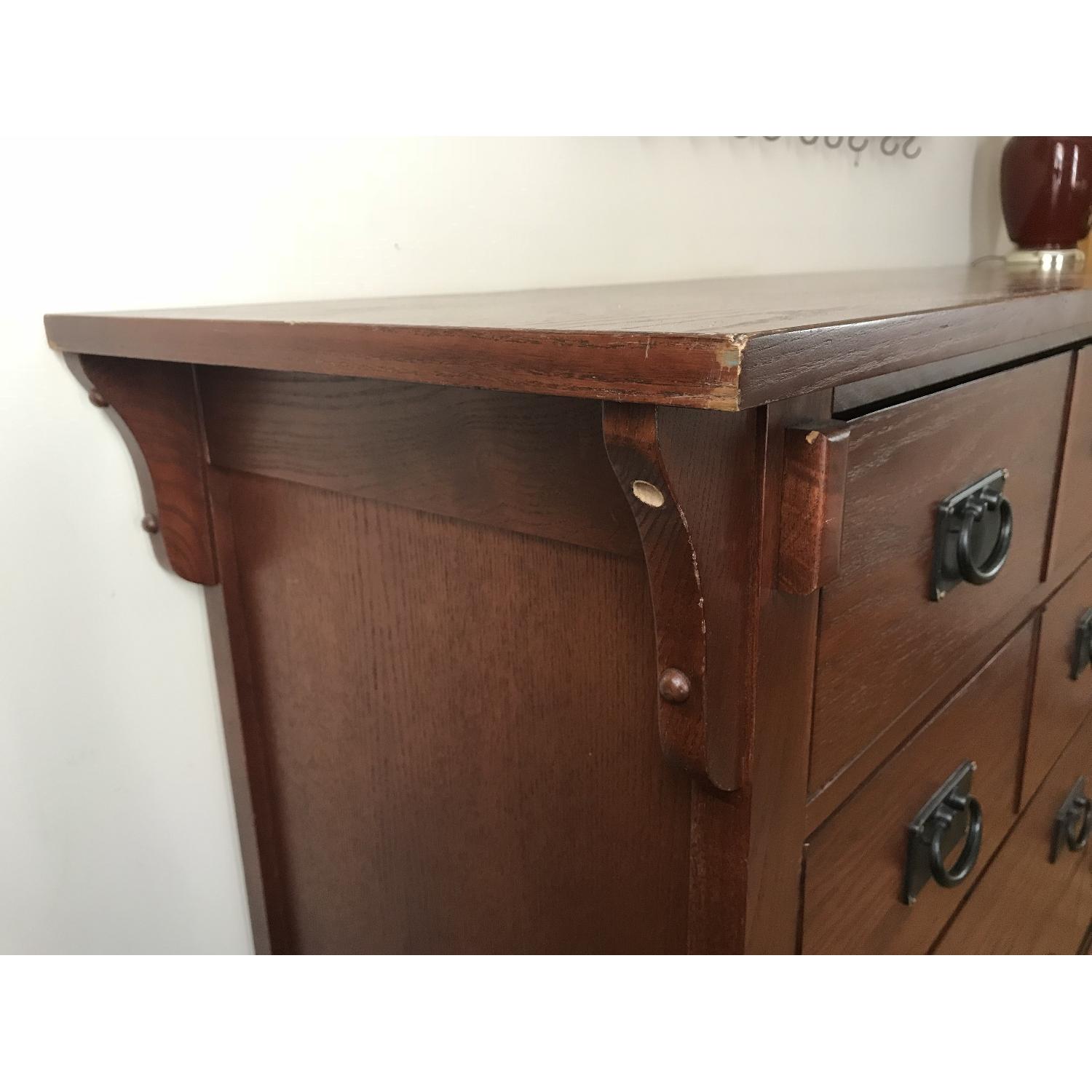 Mission-Style Cherrywood Tall 10 Drawer Dresser - image-4